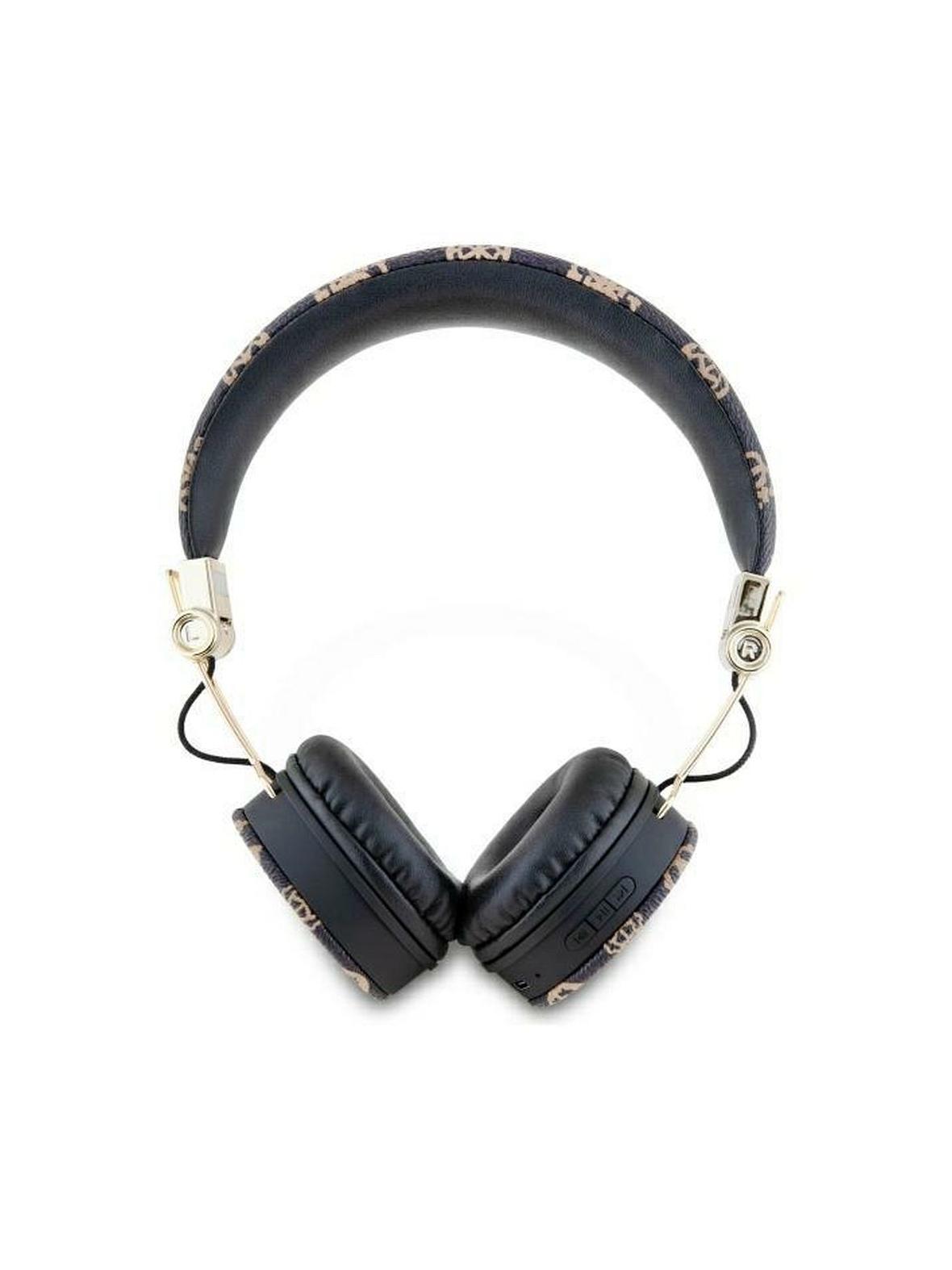 GUESS słuchawki bezprzewodowe bluetooth nagłowne ENC GUBH70EPOSMK (PU 4G Peony Script Round Shape) czarne