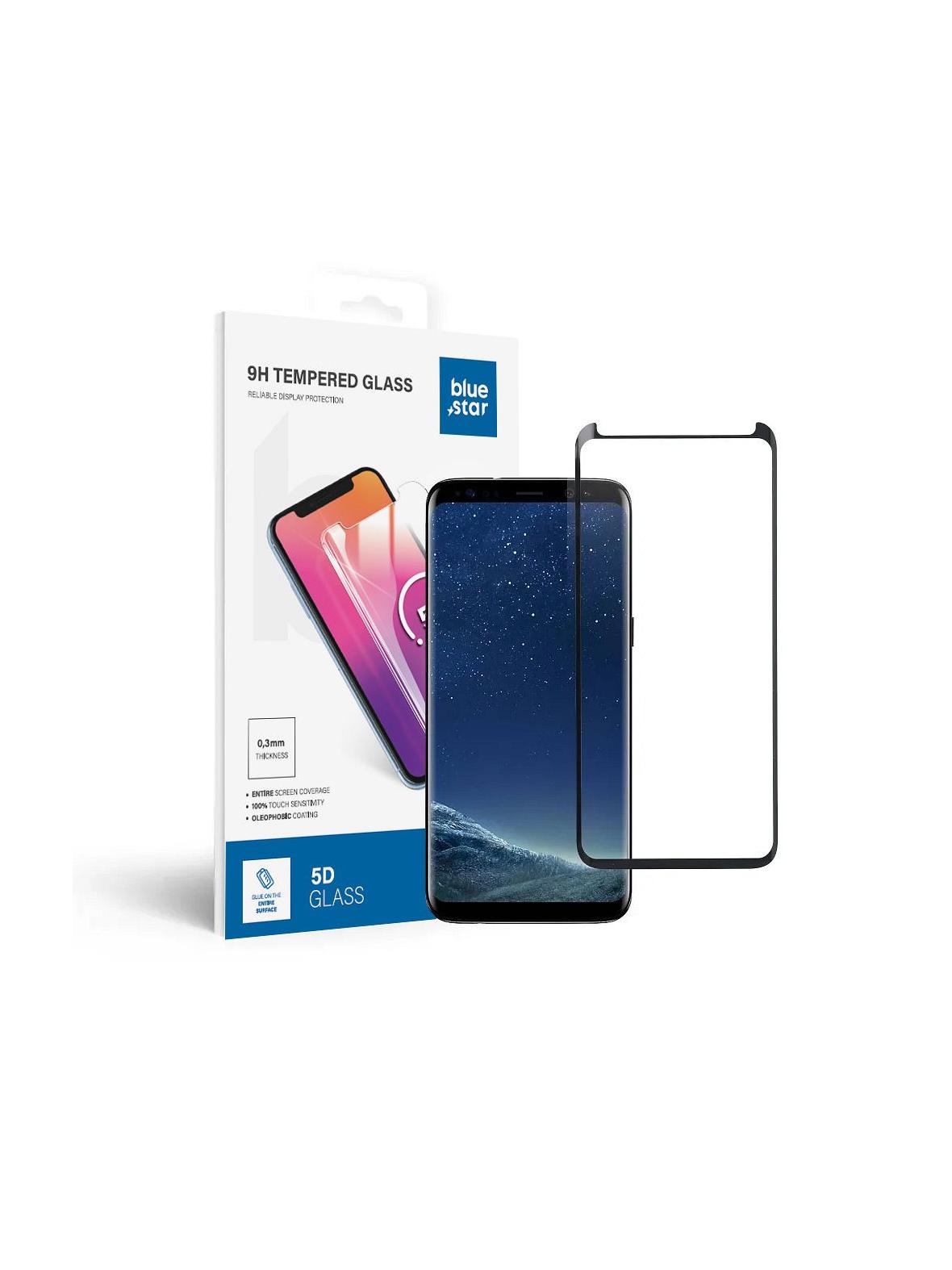 Szkło hartowane do Samsung Galaxy S8 (full glue / case friendly) Blue Star 5D czarne