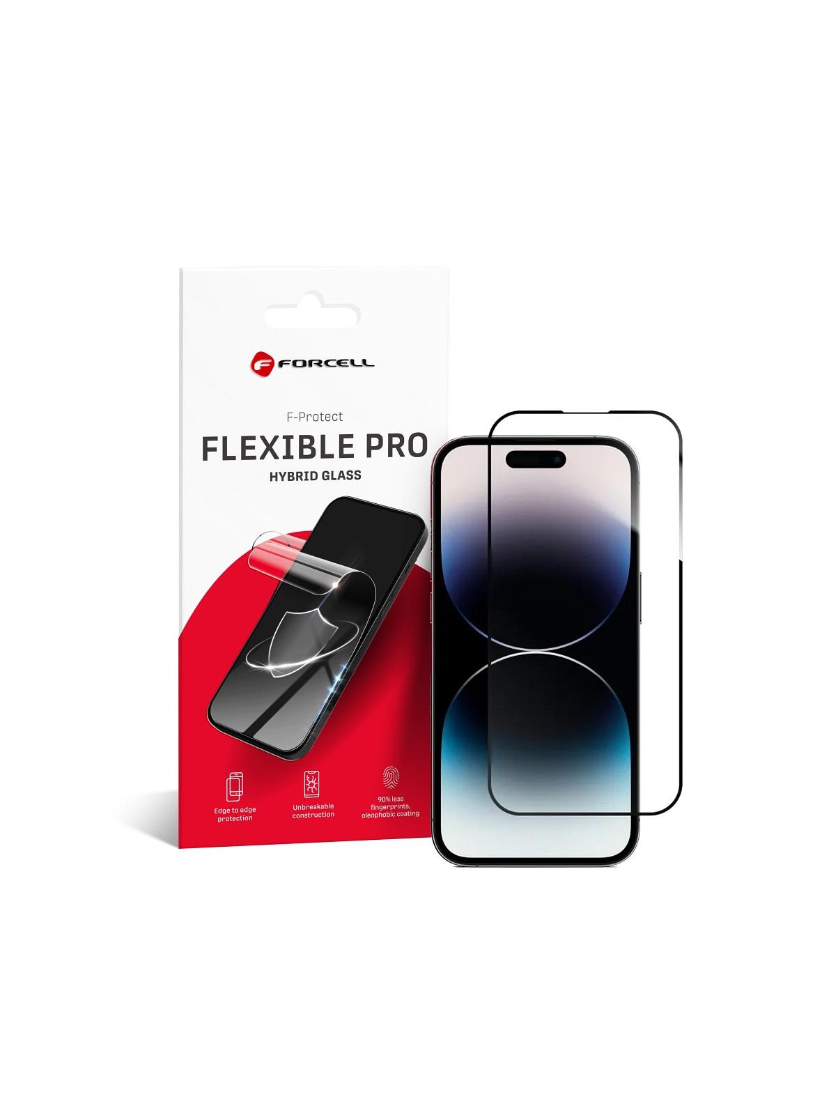 Szkło hybrydowe do iPhone 14 PRO Forcell Flexible 5D czarne