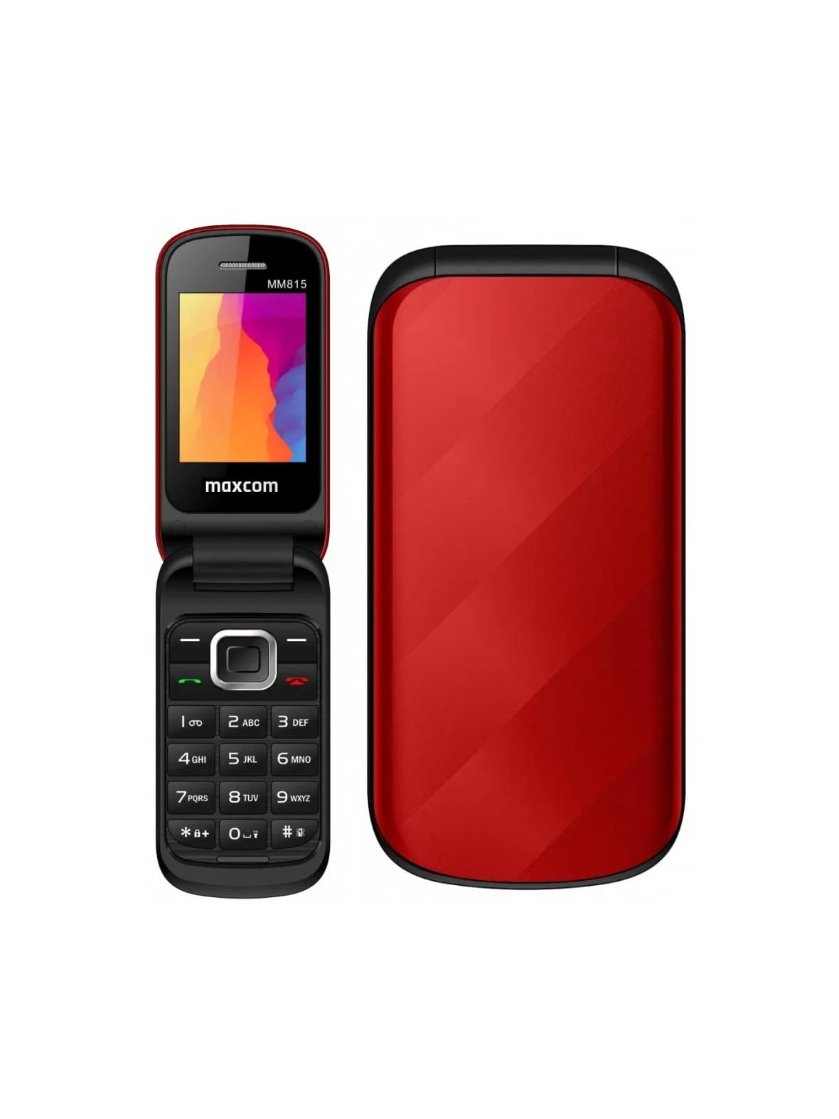 MAXCOM telefon dla seniora z klapką MM815 czerwony