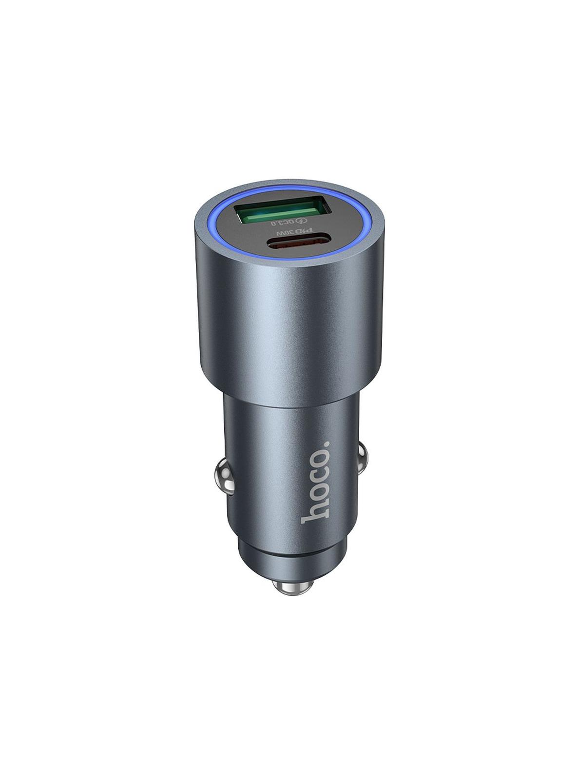 Ładowarka samochodowa Hoco USB A + USB C QC3.0 PD 48W Z60 czarna