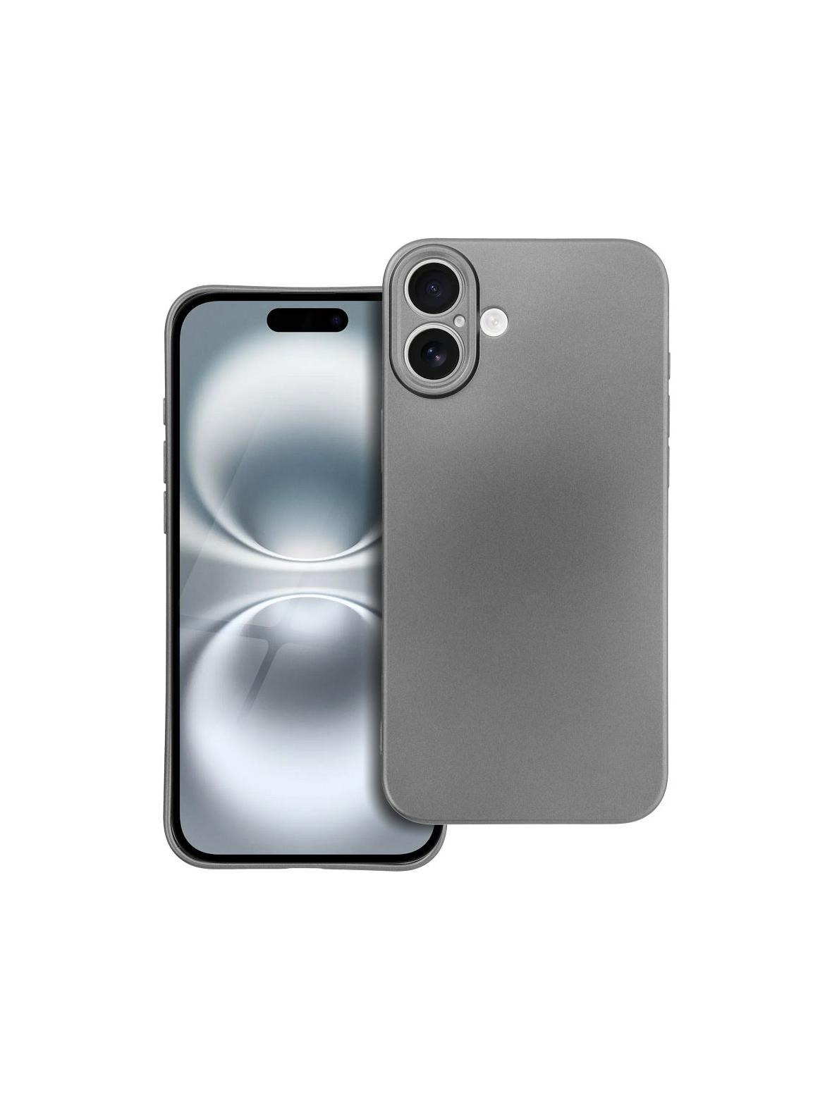 Futerał METALLIC do IPHONE 16 Plus szary