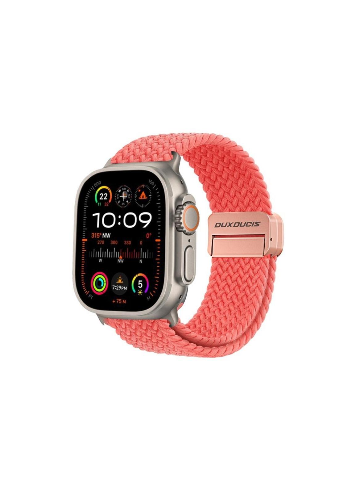 DUX DUCIS pasek MIXTURE PRO pleciony do Apple Watch 38 / 40 / 41 mm guava