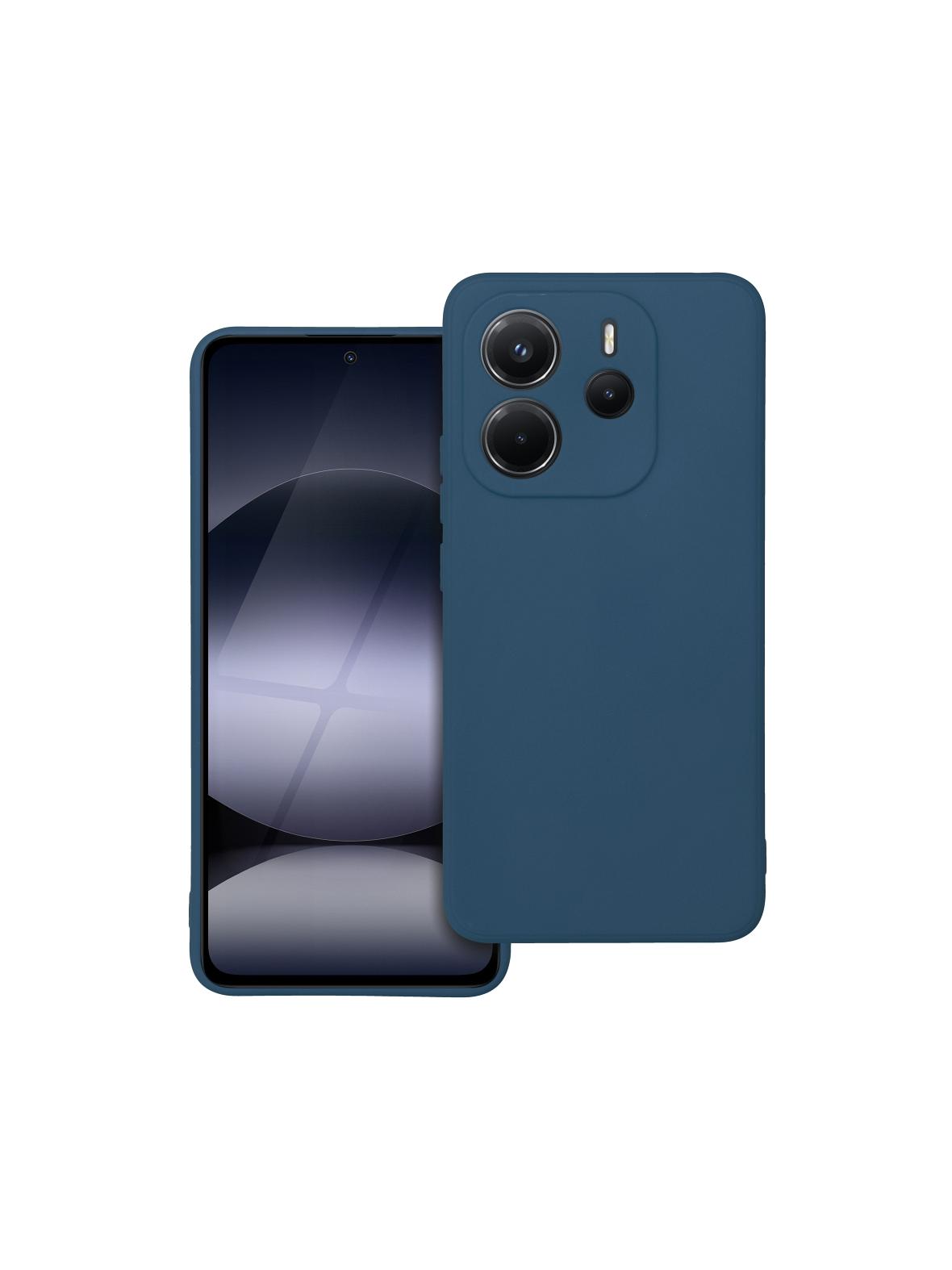Futerał SOFT do XIAOMI Redmi Note 14 4G (GLOBAL - 164,84mm x 78,15mm x 8,16mm) ciemny niebieski