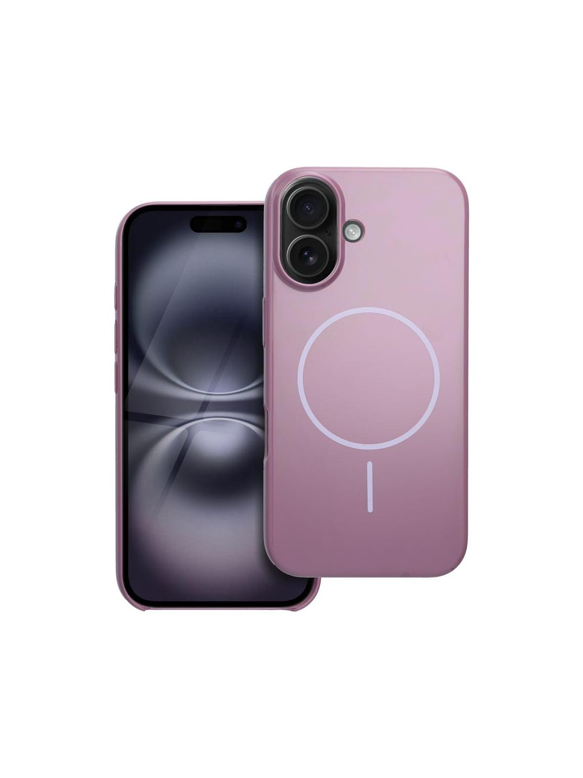 Glossy Mag Cover kompatybilny z MagSafe pasuje do IPHONE 16 fioletowy