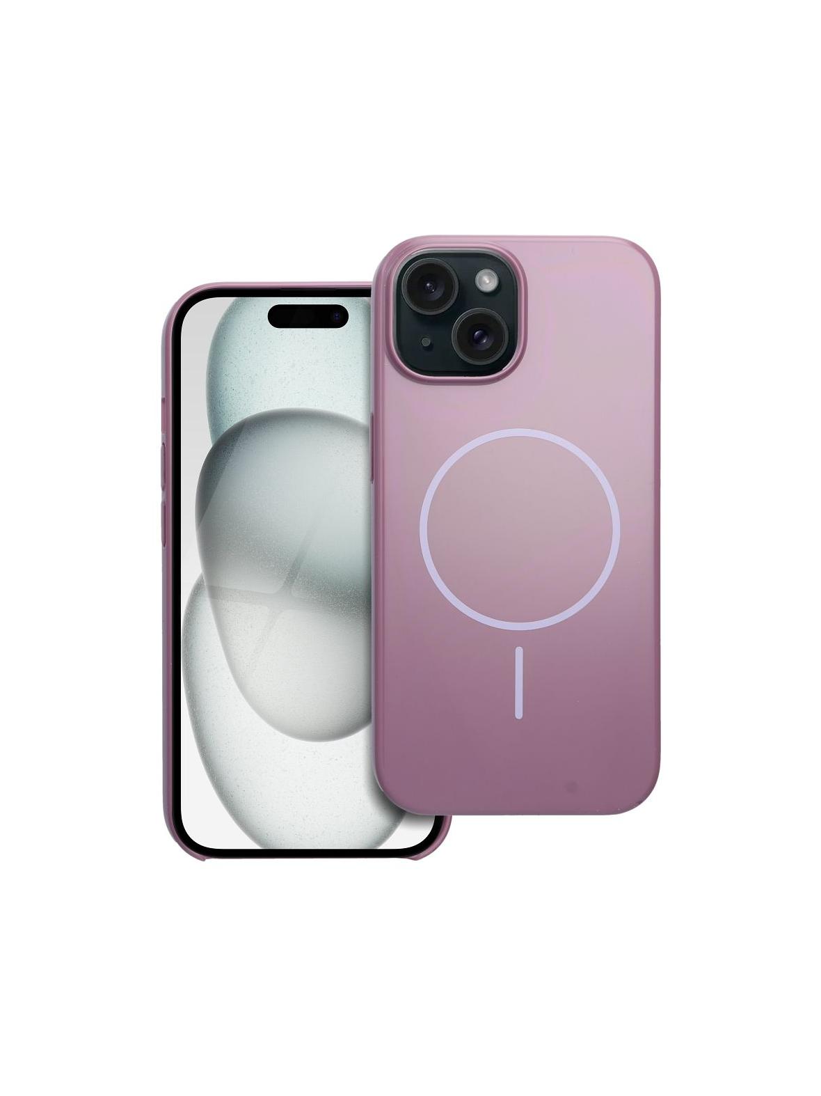 Glossy Mag Cover kompatybilny z MagSafe pasuje do IPHONE 15 fioletowy