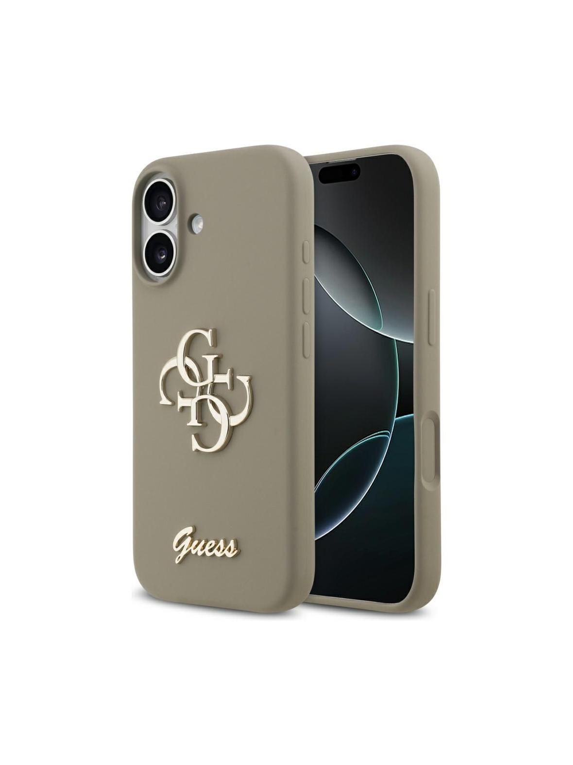 GUESS futerał do IPHONE 17 GUHCP17SSC4GSMW (Silicone W/ Big 4G Script) brązowy