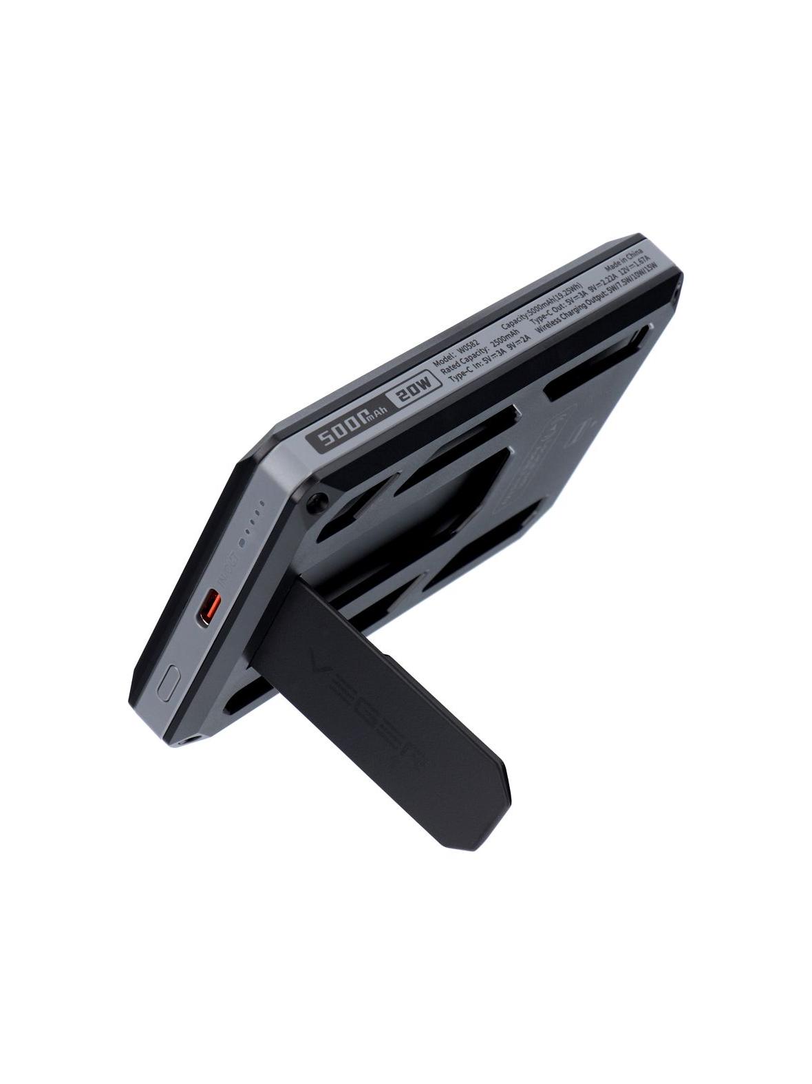 Powerbank Veger Wallet Tracker W0582 MFi PD 20W  5000 mAh czarny