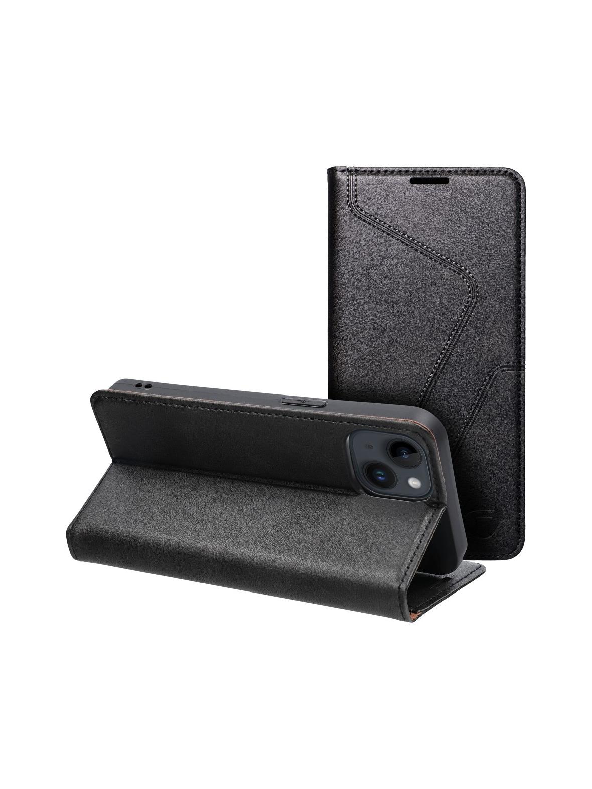 Pokrowiec na iPhone 14 Forcell F-Protect RFID Blocker Book czarny