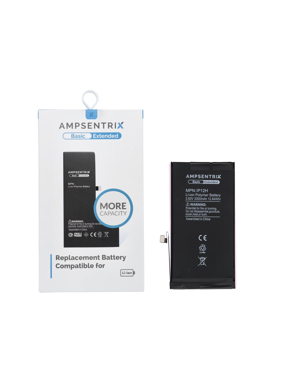 AmpSentrix Basic bateria do iPhone 12 / 12 Pro (zwiększona pojemność 3300 mAh)