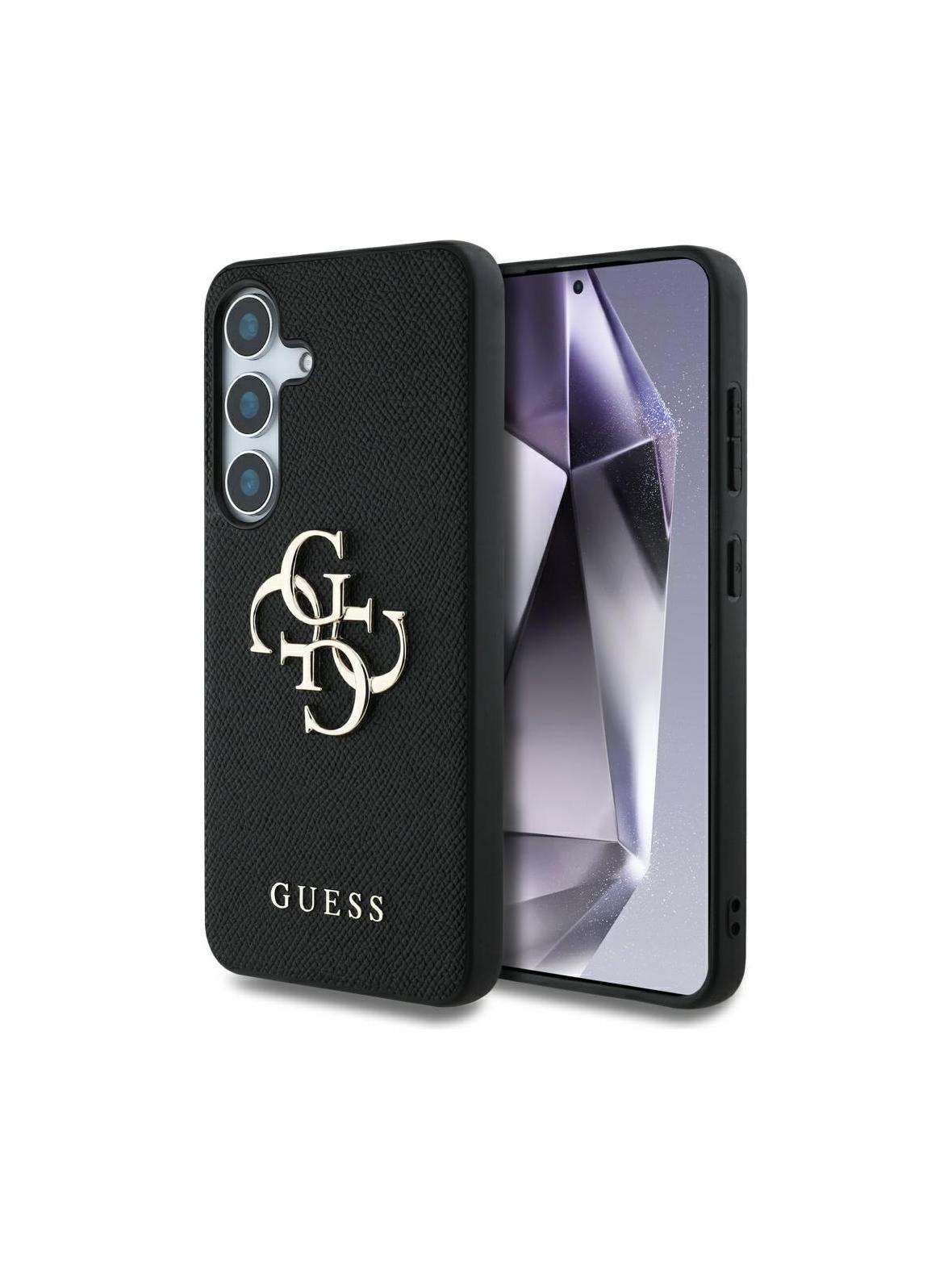 GUESS futerał do SAMSUNG S25 GUHCS25SPGT4MBK (PU Grained Big 4G and Classic Logo) czarny