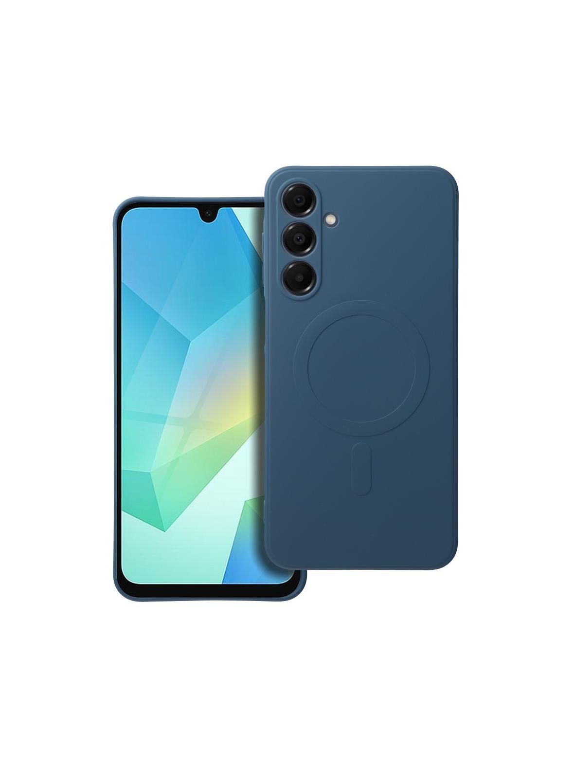 Futerał SILICONE MAG COVER kompatybilny z MagSafe do SAMSUNG A16 5G / A16 4G niebieski