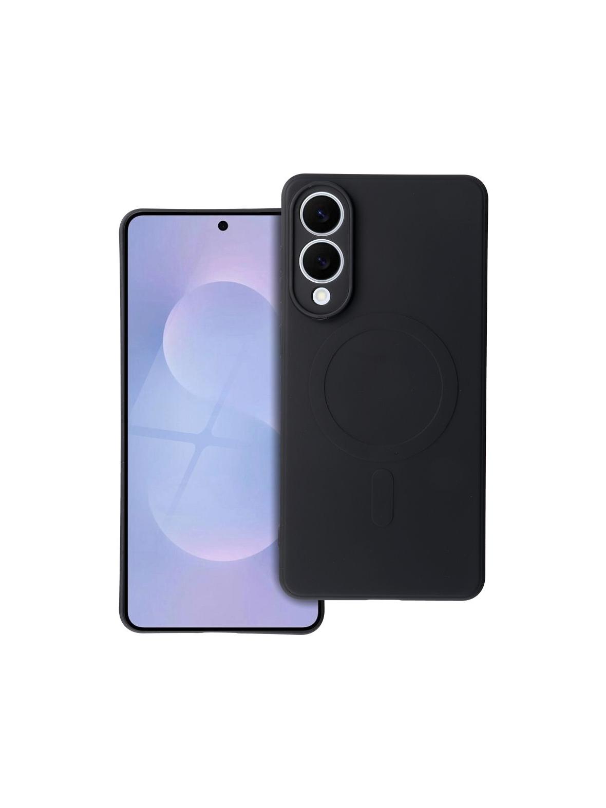 Futerał SILICONE MAG COVER kompatybilny z MagSafe do SAMSUNG S25 EDGE czarny