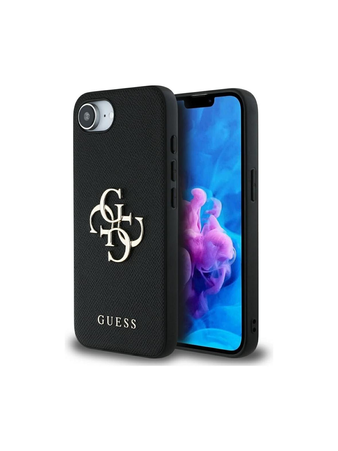 GUESS futerał do IPHONE 16e (SE 4 2025) GUHCPSE4PGT4MBK (PU Grained Big 4G and Classic) czarny
