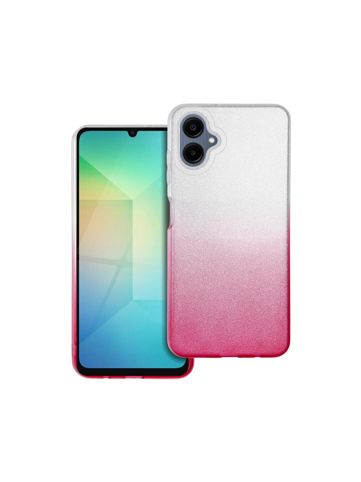 Futerał SHINING do SAMSUNG A06 4G transparentny różowy