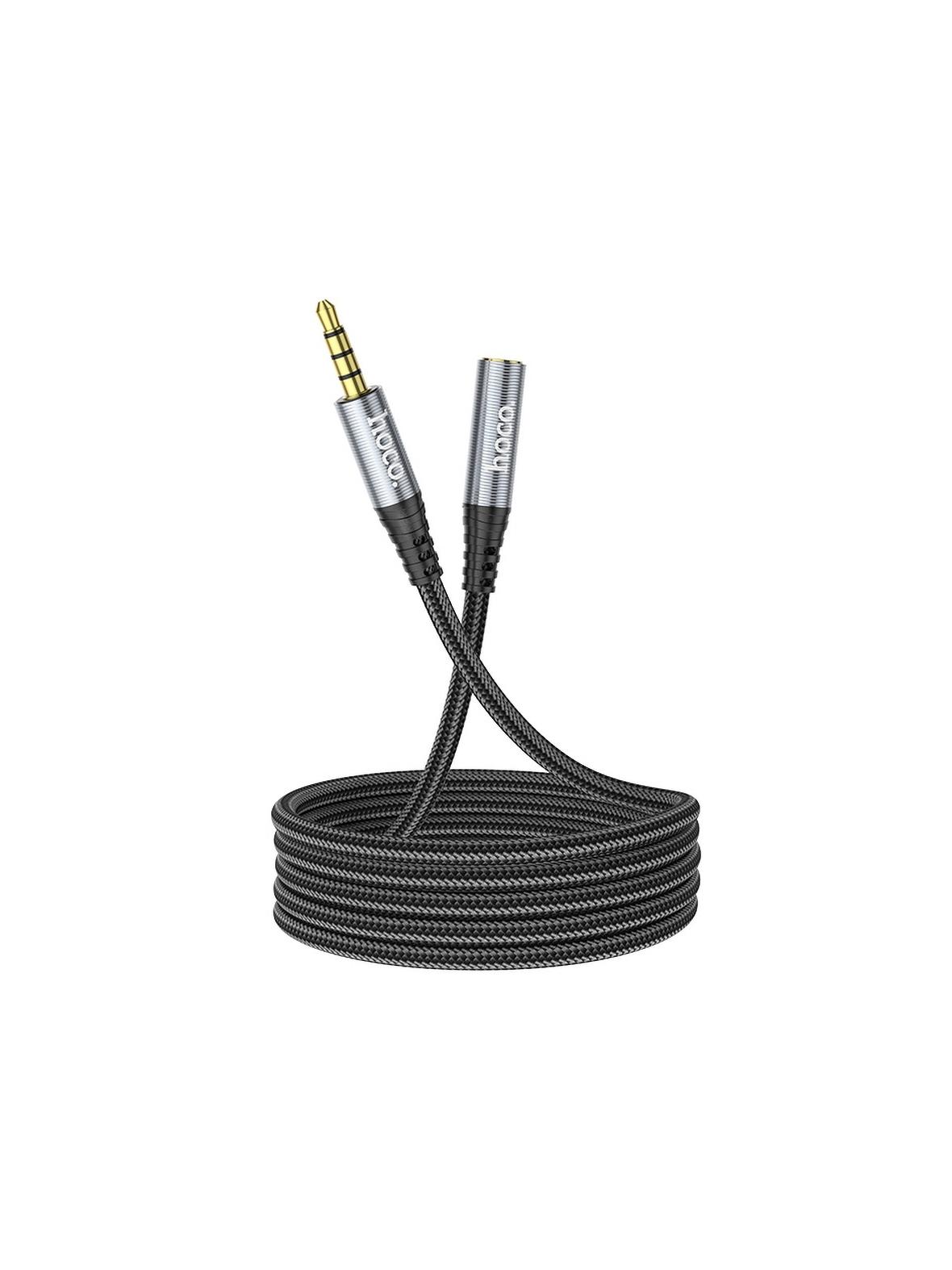 HOCO kabel AUX Jack 3,5 mm (męski) do Jack 3,5 mm (żeński) UPA20 1 m czarny