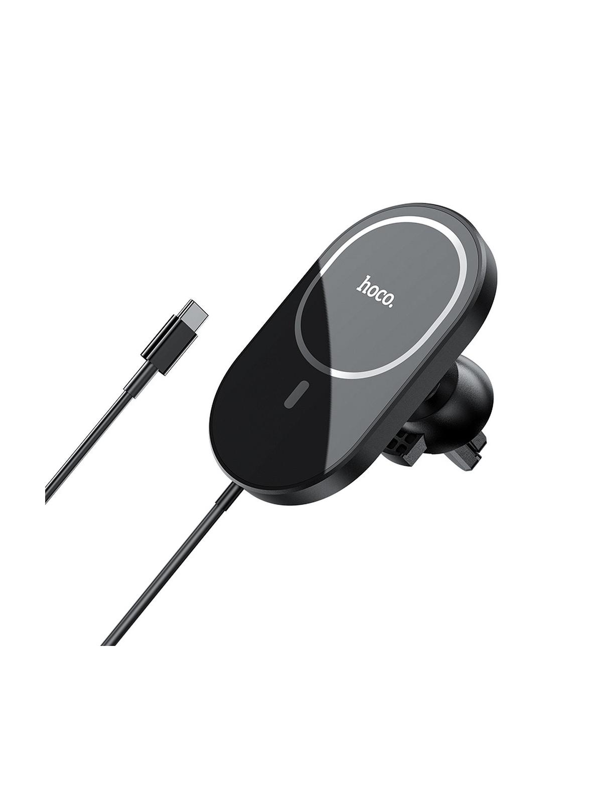 Uchwyt na telefon do samochodu indukcyjny zgodny z MagSafe Hoco 15W do kratki CA90 czarny