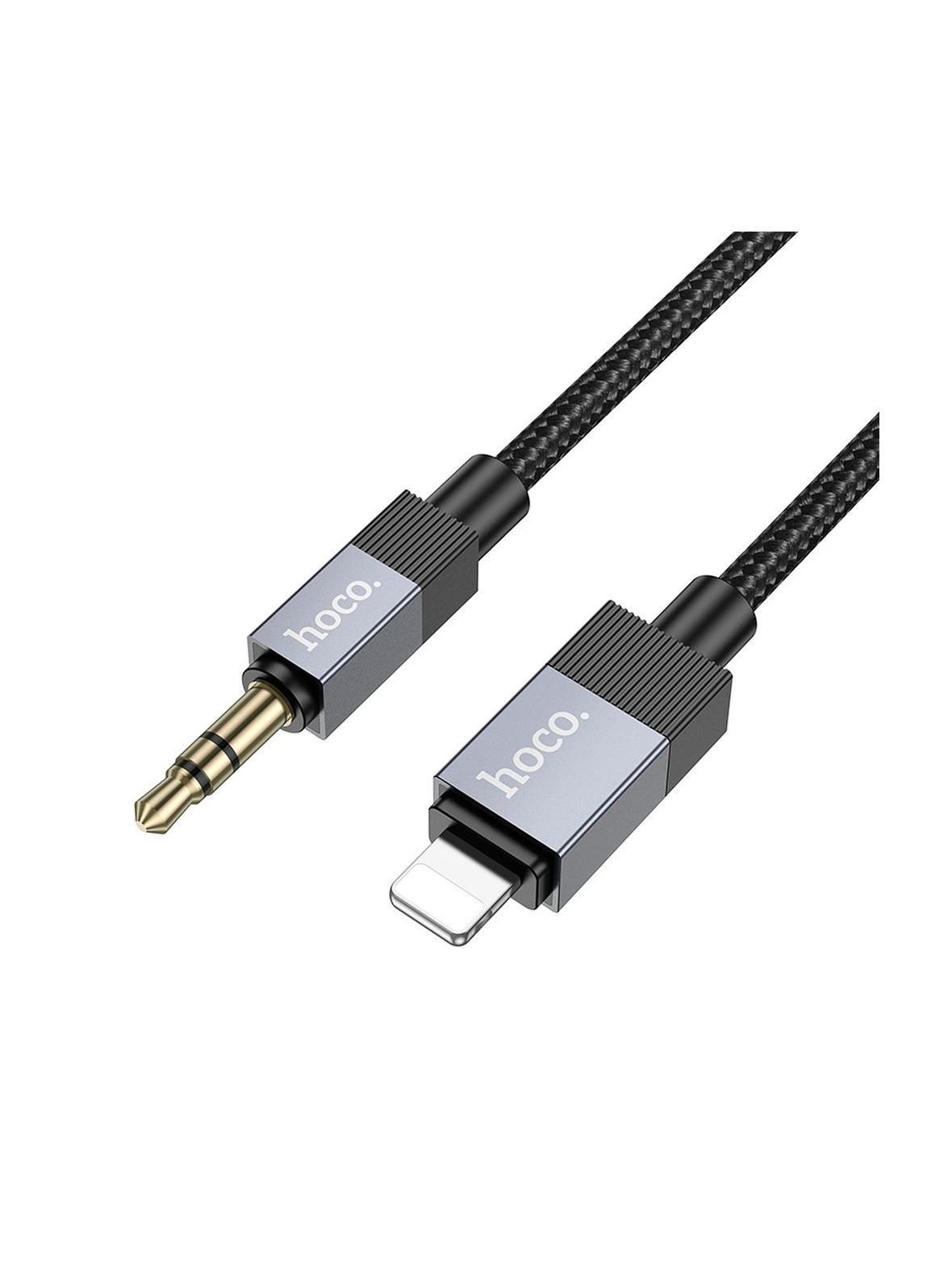 Kabel AUX Jack 3,5 mm (męski) do Lightning (męski) Hoco 1 m UPA32A czarny