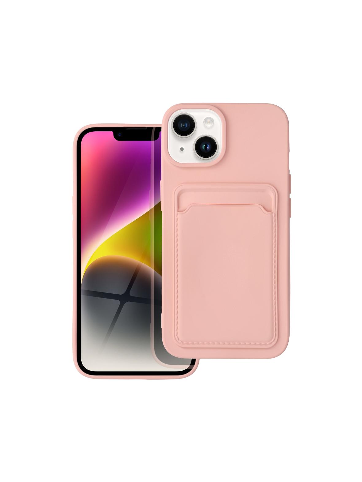 Futerał CARD CASE do IPHONE 14 różowy