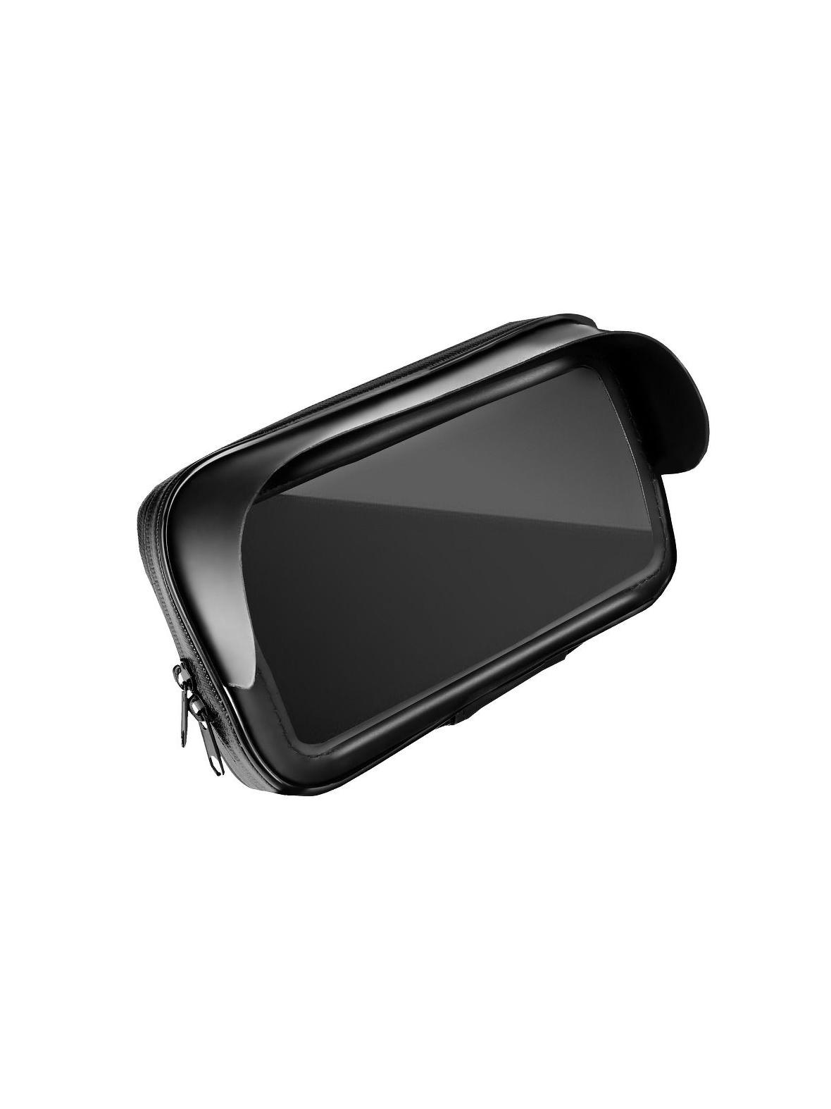 Uchwyt motocyklowy na zamek wodoodporny z daszkiem ( 6,4" - 8" ) czarny