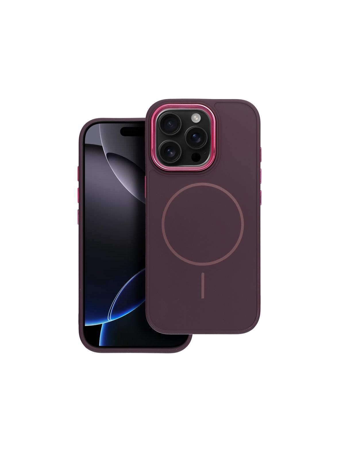 Futerał FRAME MAG COVER kompatybilny z MagSafe do IPHONE 13 PRO fioletowy