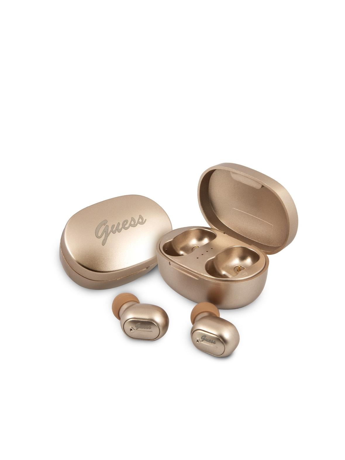 GUESS słuchawki bezprzewodowe bluetooth TWS + stacja dokująca GUTWST30GO złote