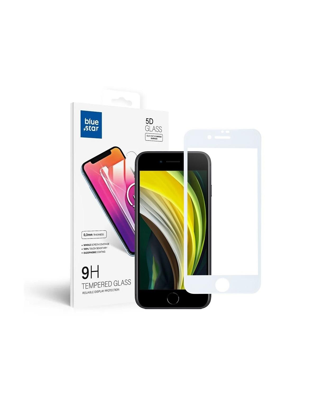 Szkło hartowane do iPhone 7 / 8 / SE 2020 (full glue) Blue Star 5D białe