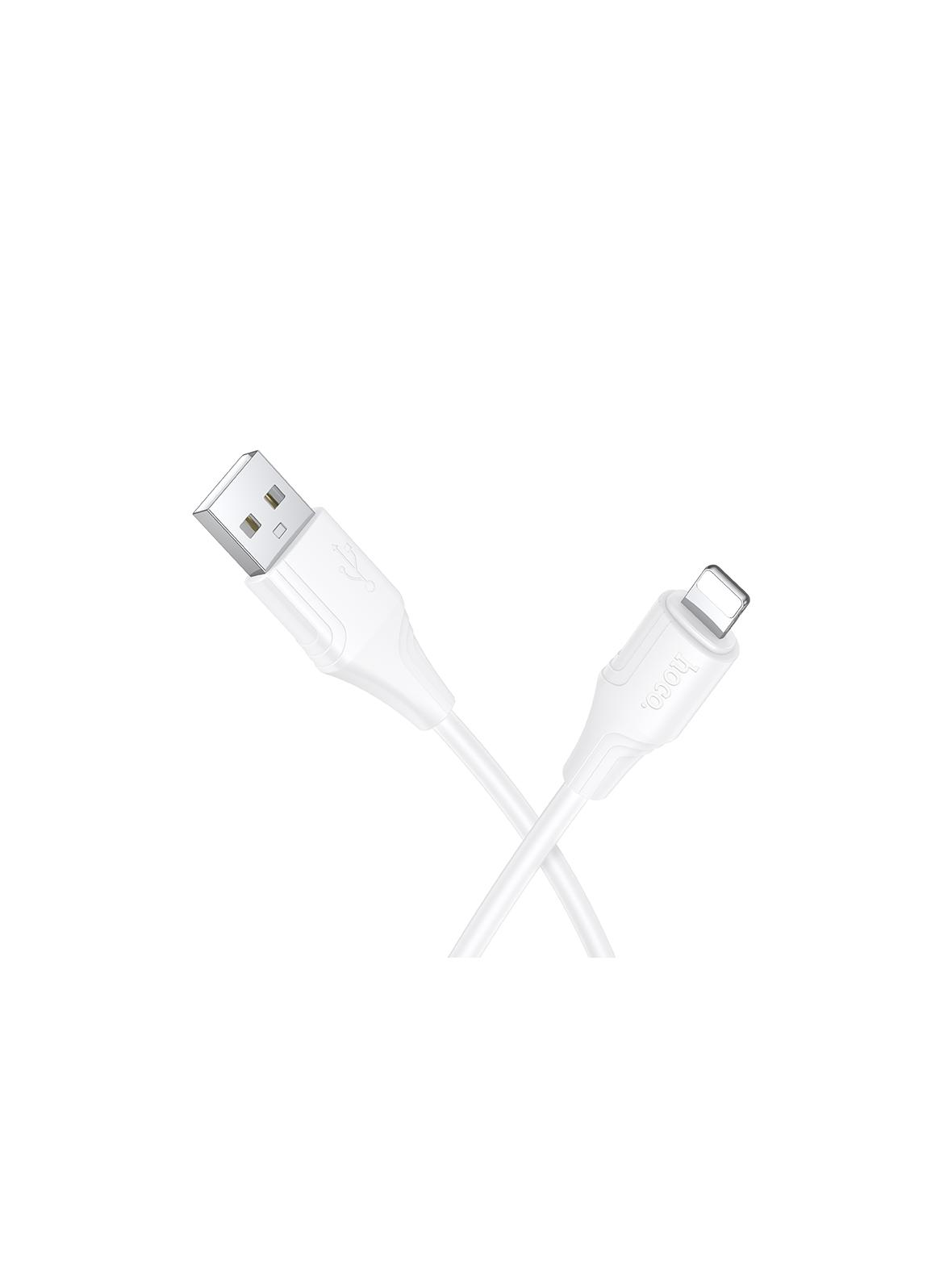 Kabel USB A do Lightning Hoco 2,4A silikonowy 1 m X124 biały
