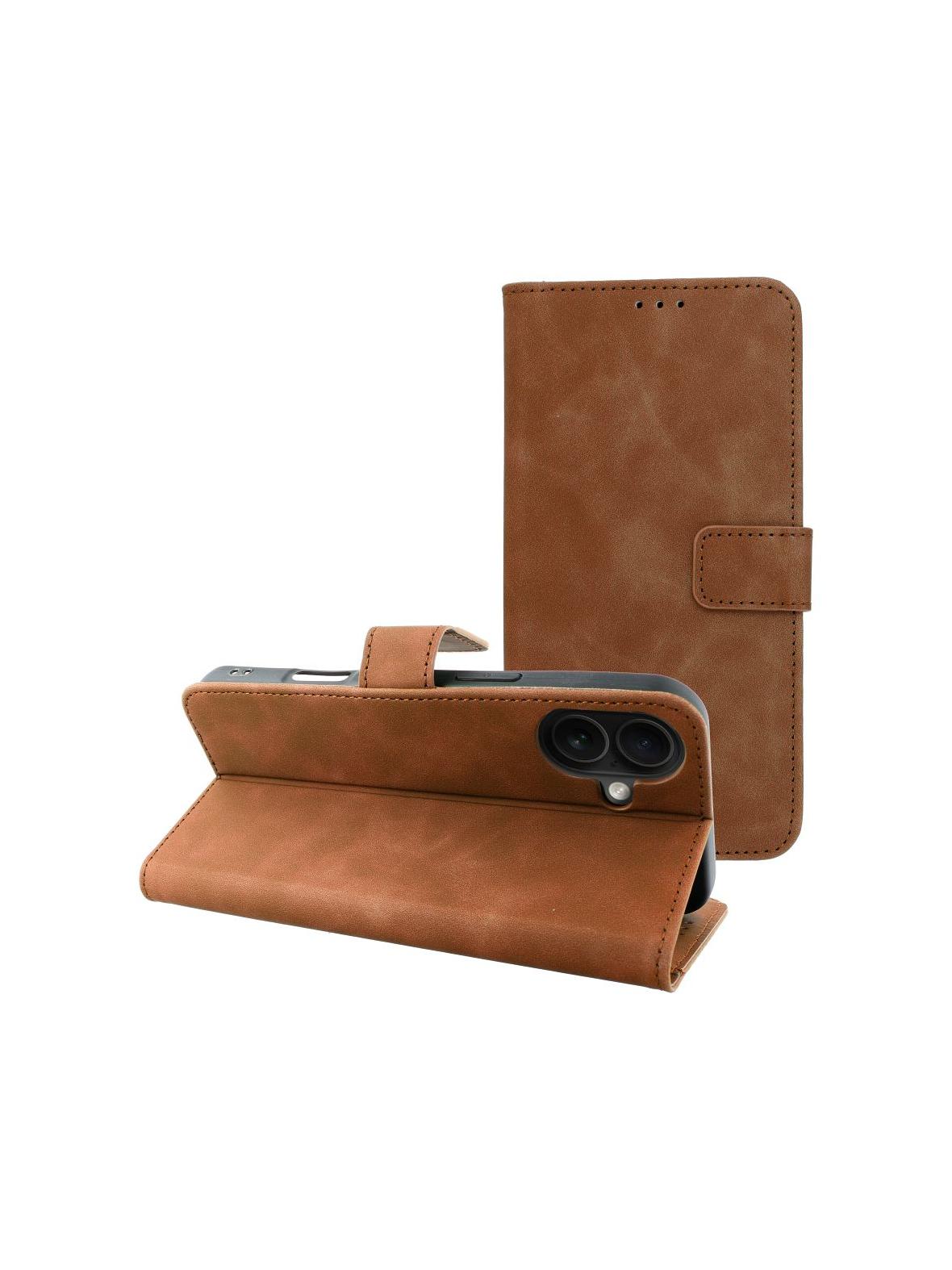 Kabura TENDER Book do IPHONE 16 Plus brązowy