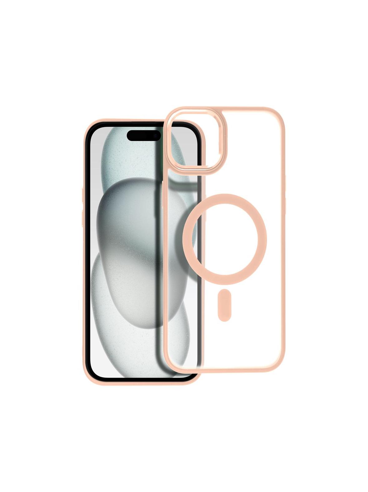 Futerał MATTE MAG COVER kompatybilny z MagSafe do IPHONE 15 Plus różowy