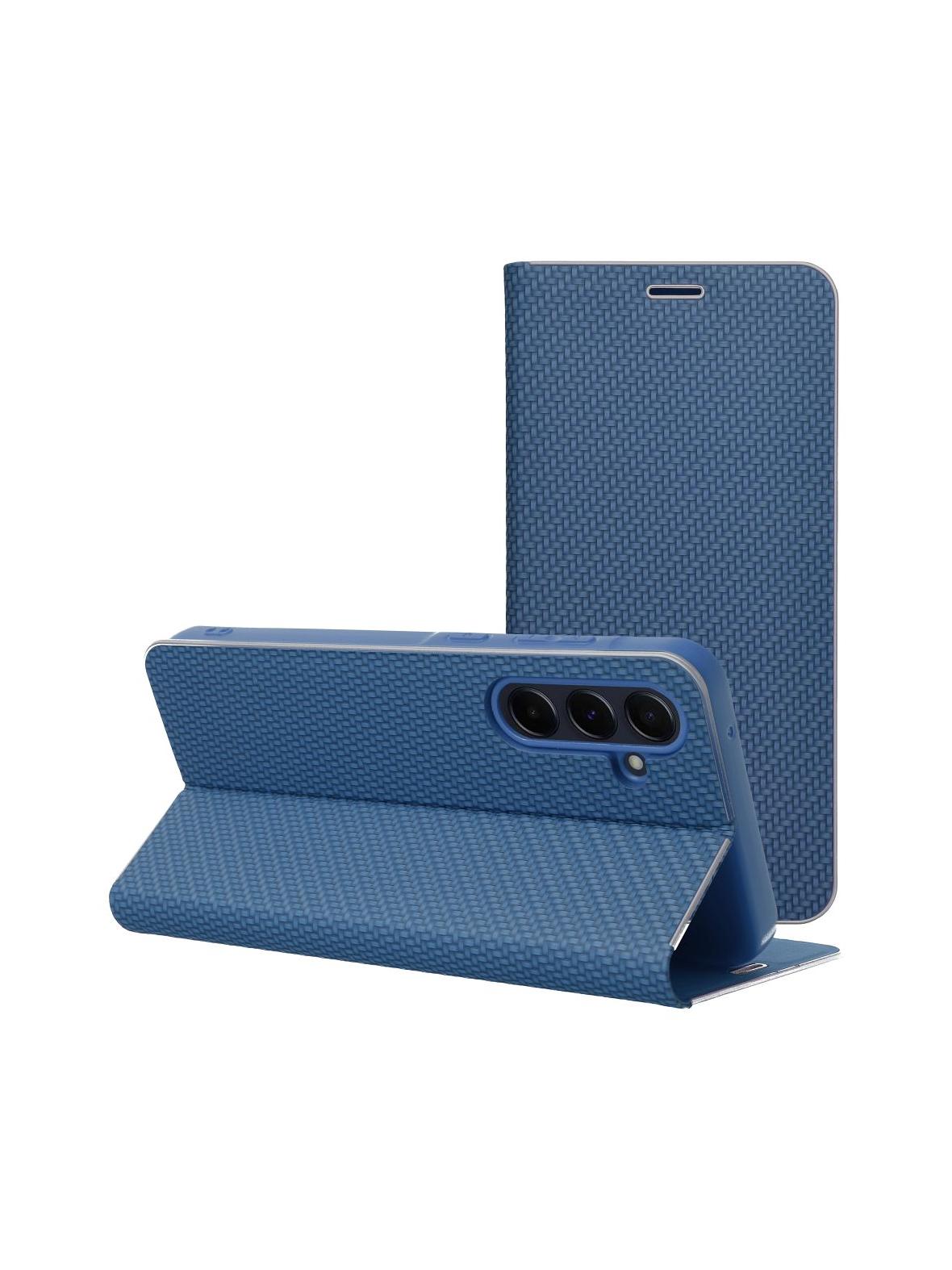 Kabura LUNA Book Carbon do SAMSUNG S26 Edge niebieski