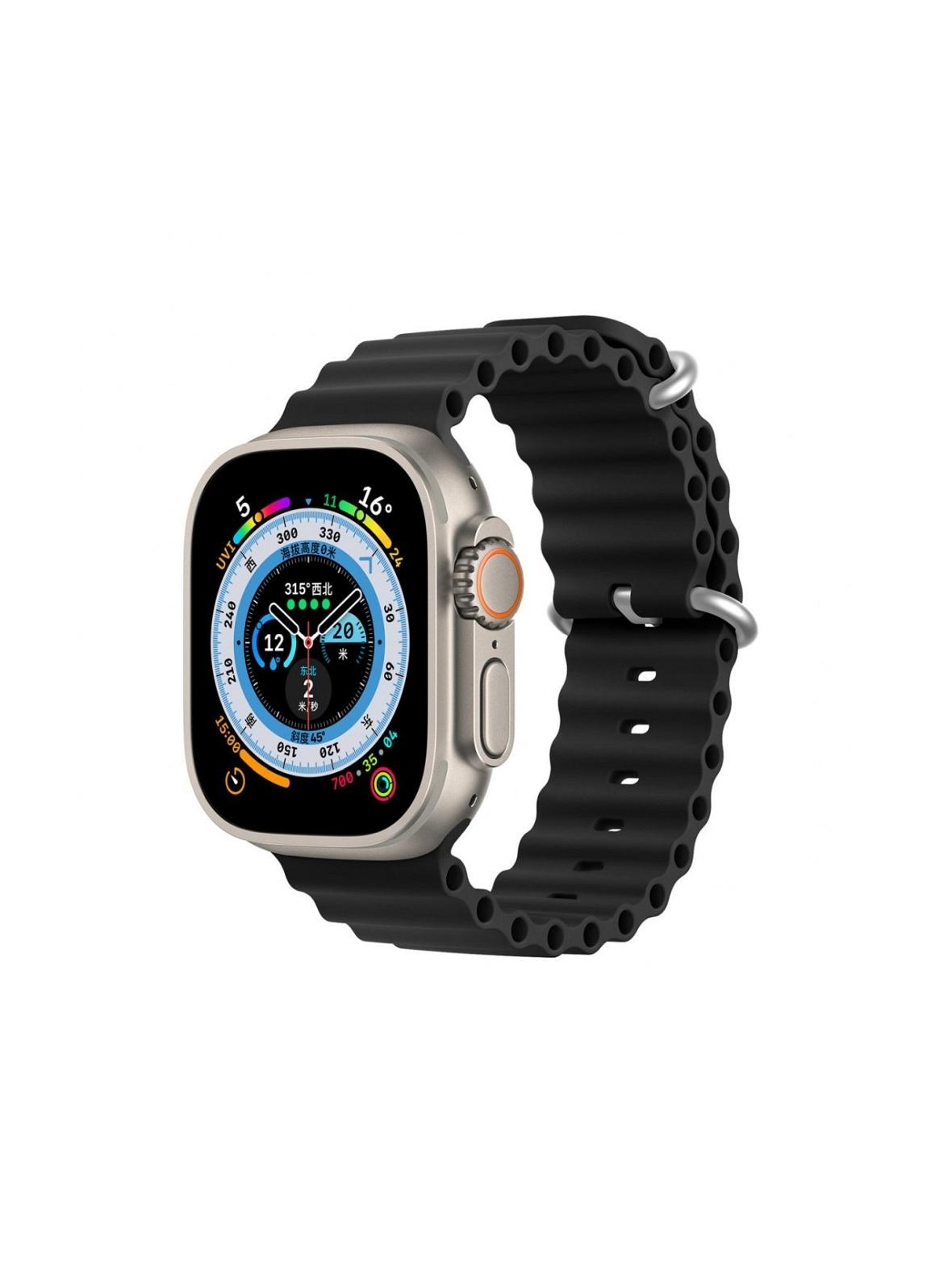DUX DUCIS pasek OCEAN WAVE silikonowy do Apple Watch 38 / 40 / 41 mm czarny