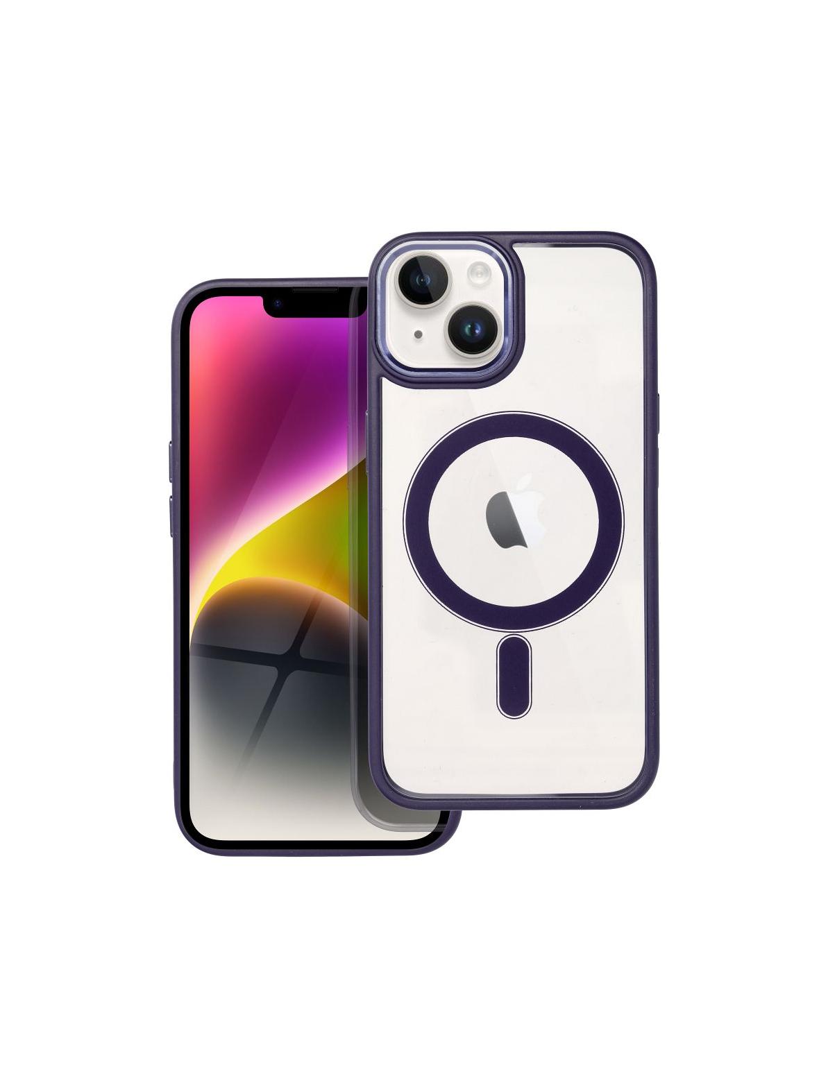 Futerał COLOR EDGE MAG COVER kompatybilny z MagSafe do IPHONE 14 fioletowy