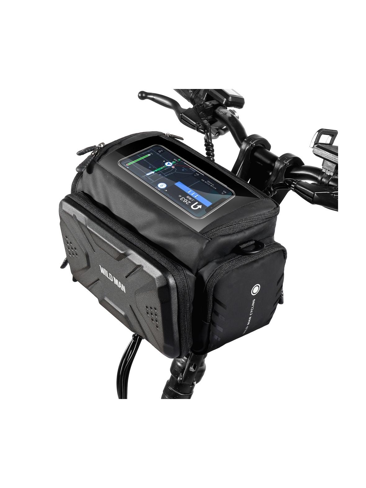 WILDMAN sakwa rowerowa na kierownicę na zamek GS6 4L ( 4" - 7") czarna