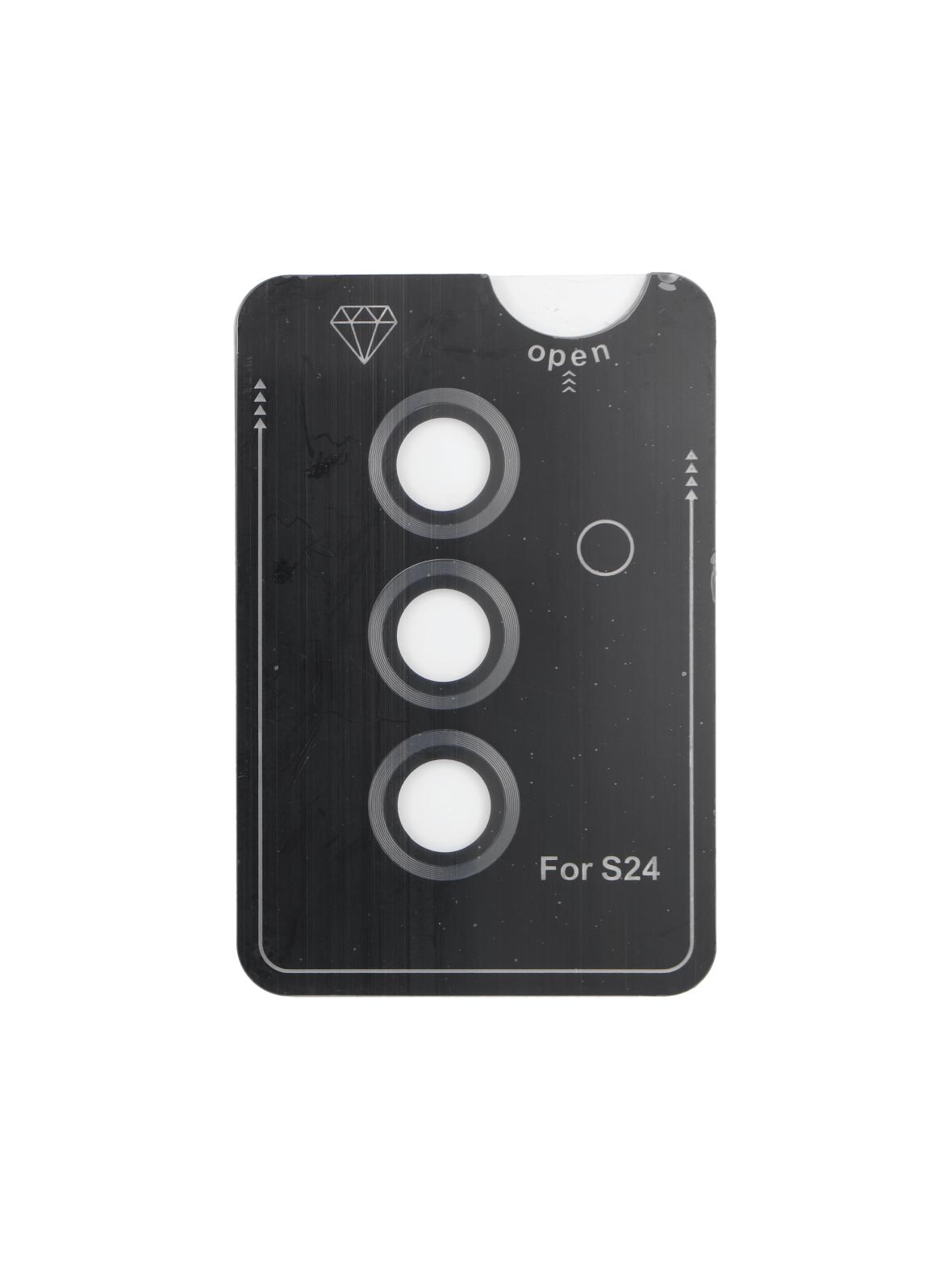 Osłona aparatu PROTECTOR 9H + aplikator do SAMSUNG S24 czarna