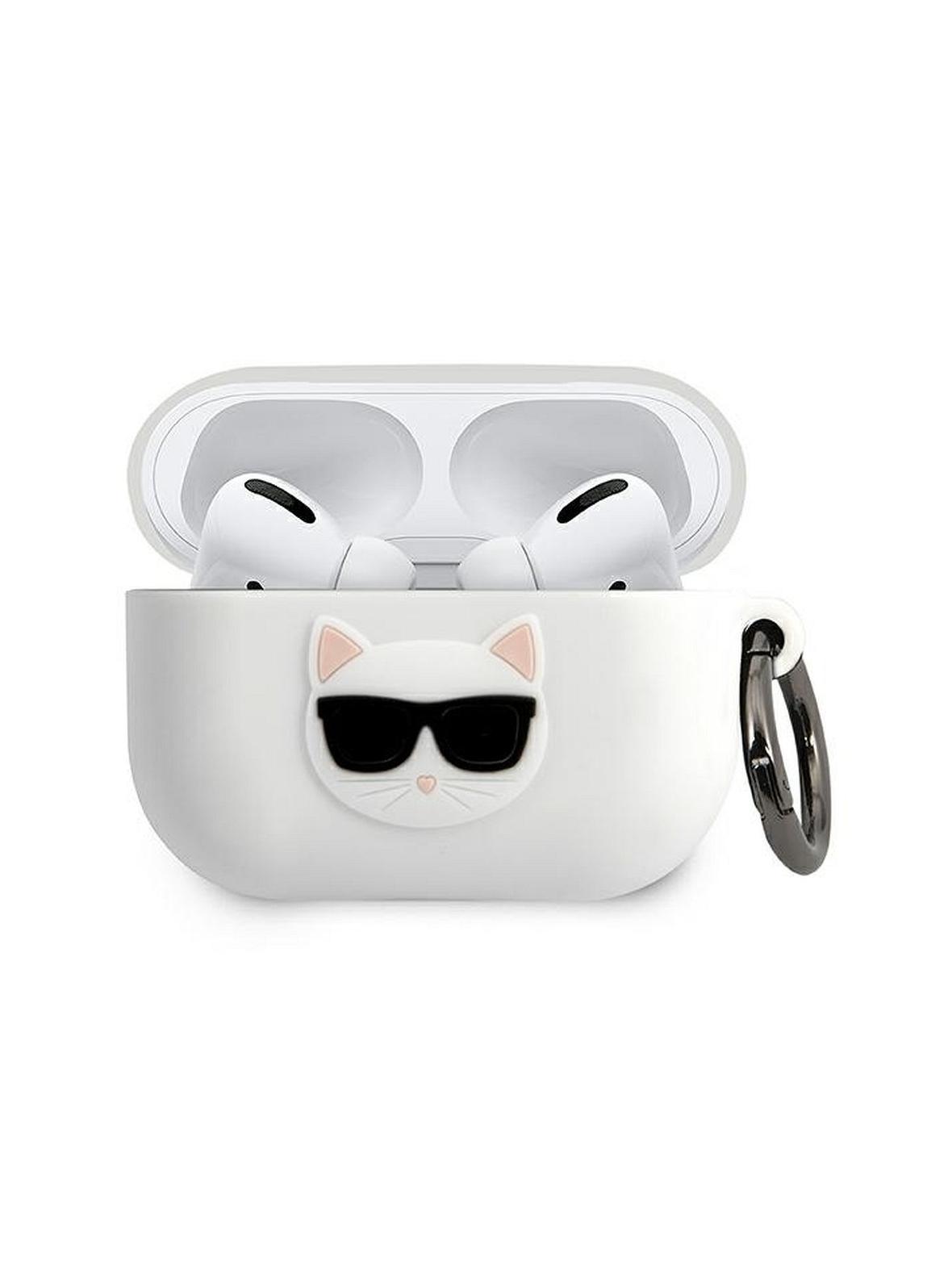 Oryginalne Etui KARL LAGERFELD KLACAPSILCHWH do Apple Airpods Pro biały
