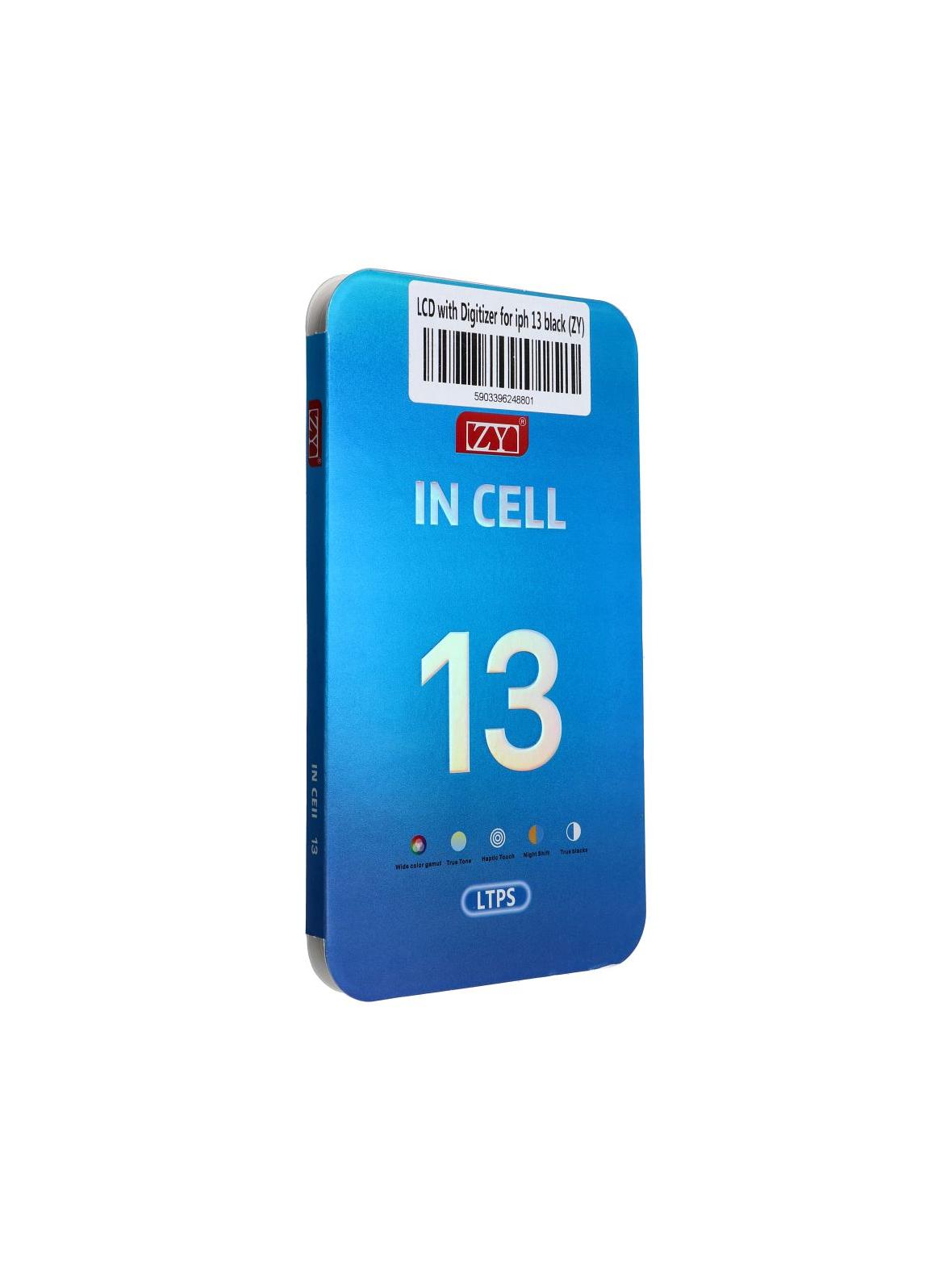 Wyświetlacz do iPhone 13 z ekranem dotykowym czarnym (ZY-LTPS) IC Transferable