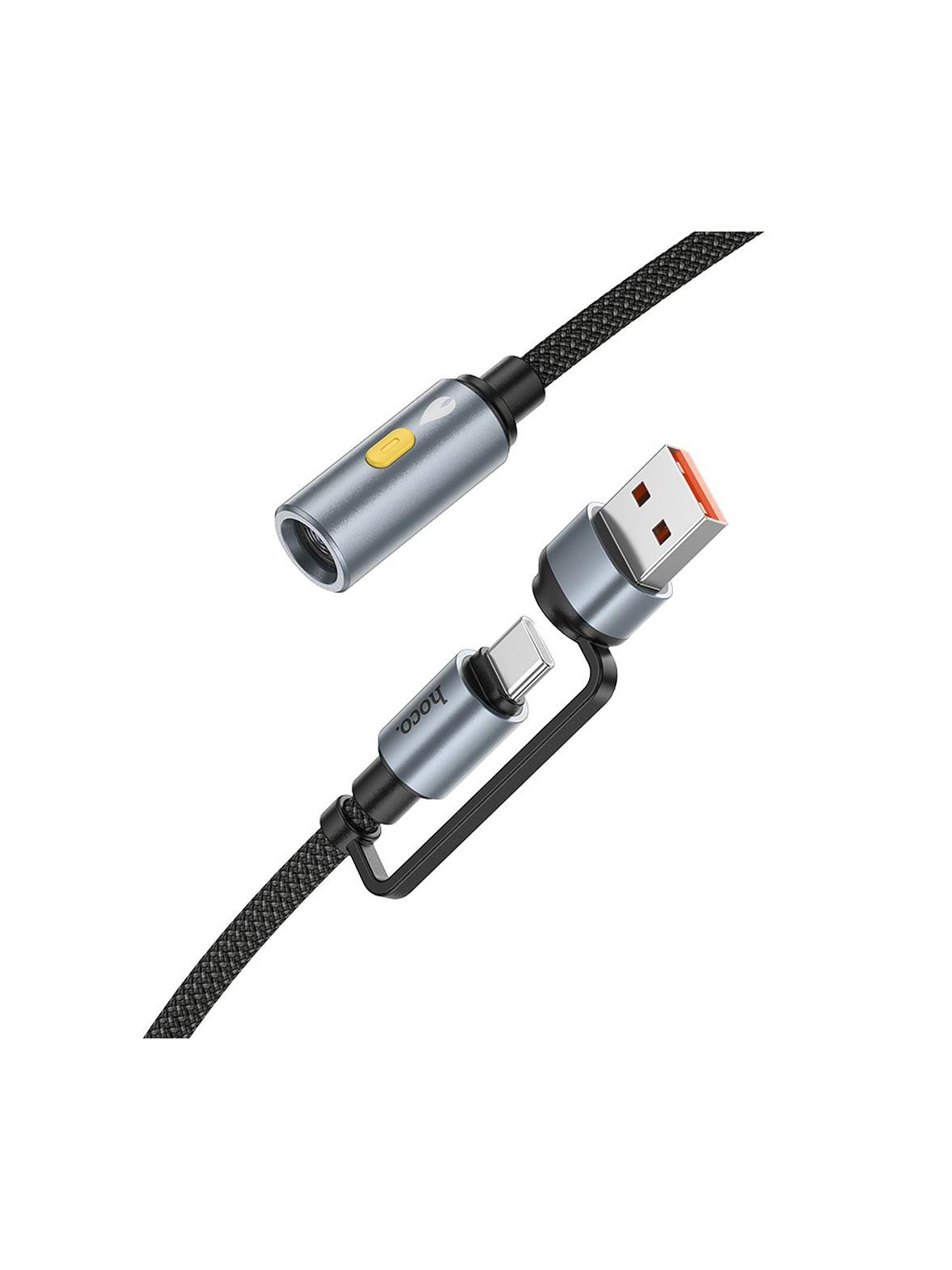 Kabel USB A / USB C do zapalniczka samochodowa Hoco 0,3 m UA38B czarny