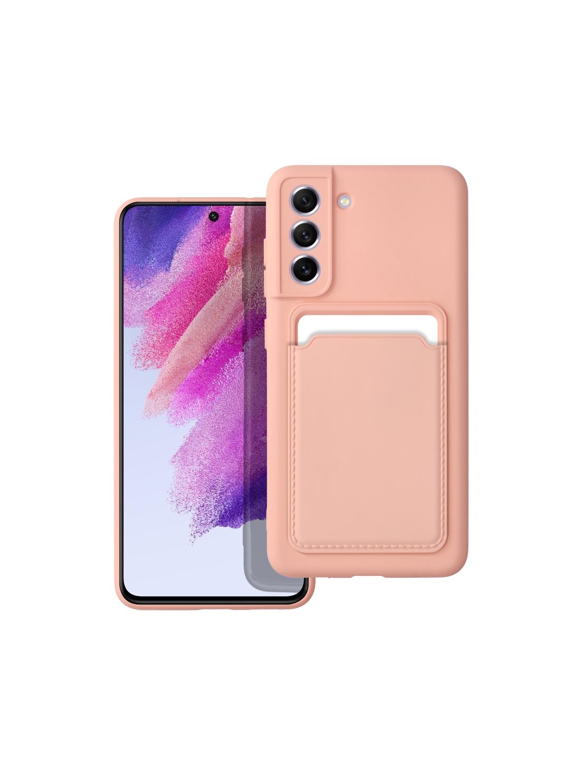 Futerał CARD CASE do SAMSUNG S21 FE różowy