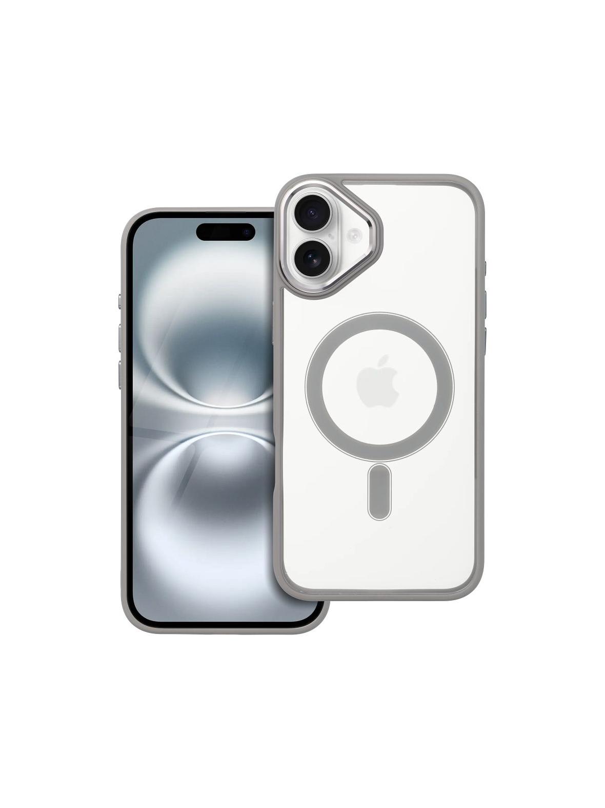 Futerał COLOR EDGE MAG COVER kompatybilny z MagSafe do IPHONE 16 Plus tytanowy szary