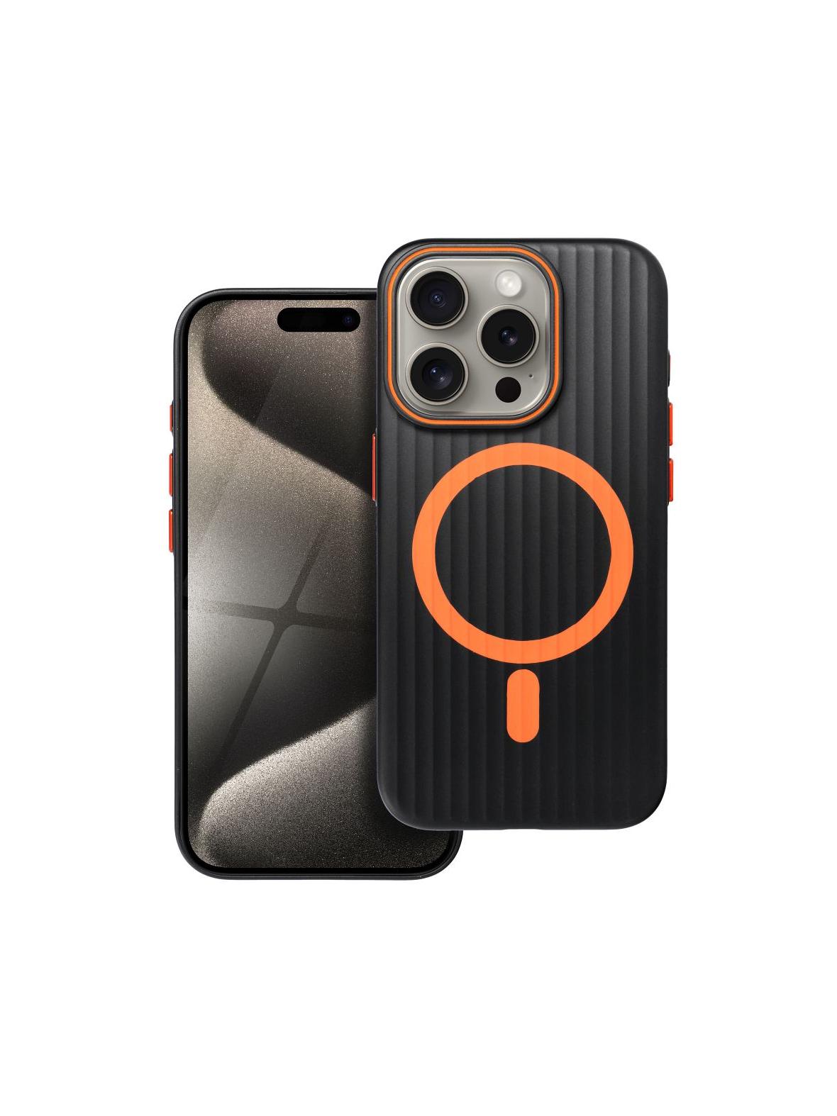 Futerał SIMPLY kompatybilny z MagSafe do IPHONE 15 Pro tytan czarny