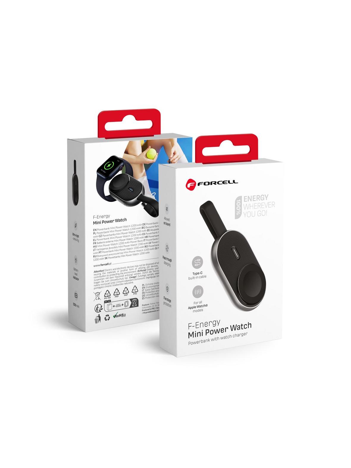Powerbank do Apple Watch Forcell F-Energy Mini Power Watch 1A 2,5W 1200 mAh czarny