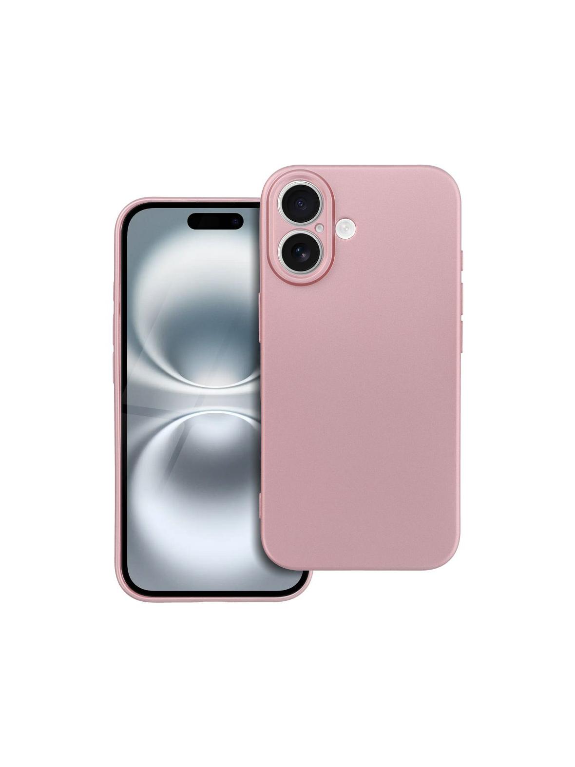 Futerał METALLIC do IPHONE 16 różowy