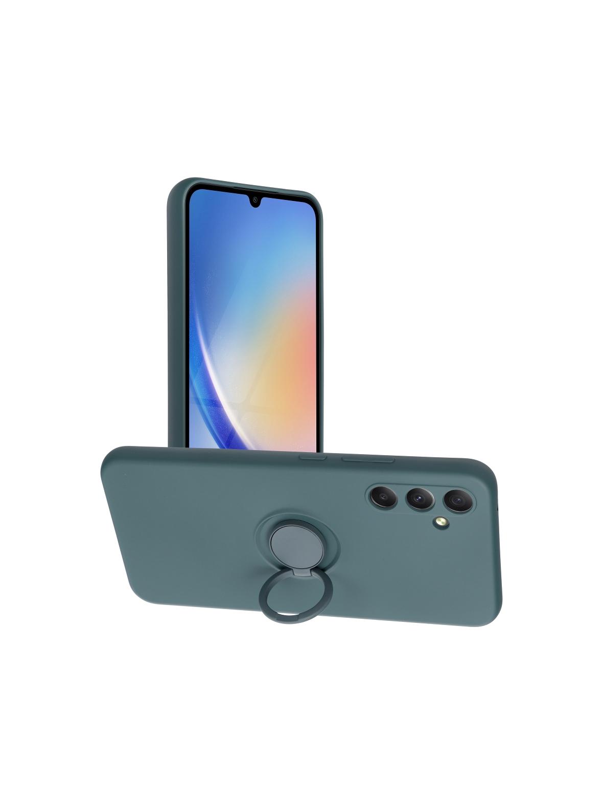 Futerał SILICONE RING do SAMSUNG A34 5G zielony