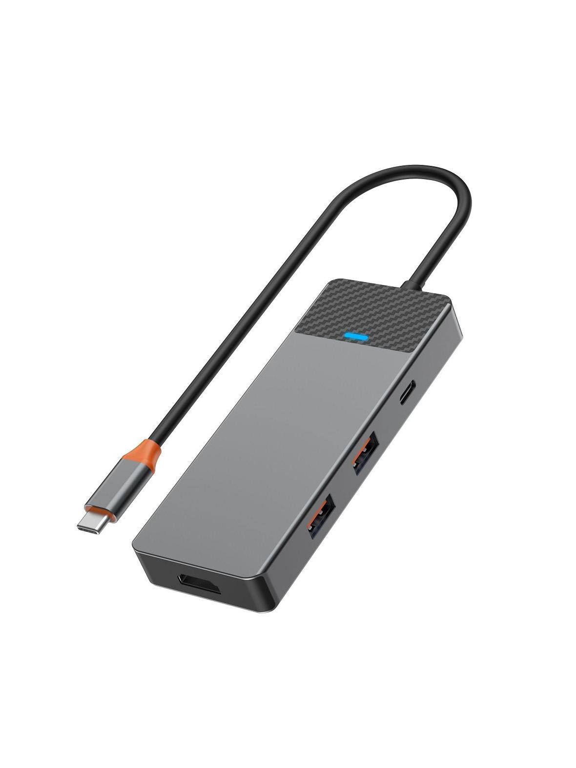 WiWU - HUB A721HD USB3.1x2+PD(100W)+USB-C(3.1)+ SD/TF(3.0)+HDMI (4K60HZ)