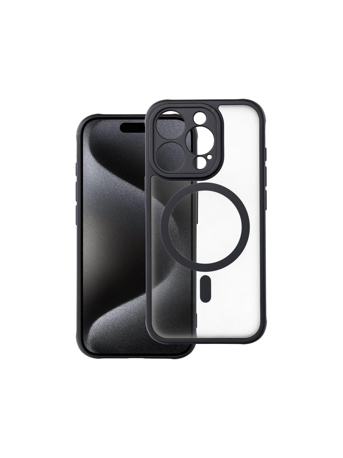 Futerał FULL MATTE MAG COVER kompatybilny z MagSafe do IPHONE 15 Pro czarny