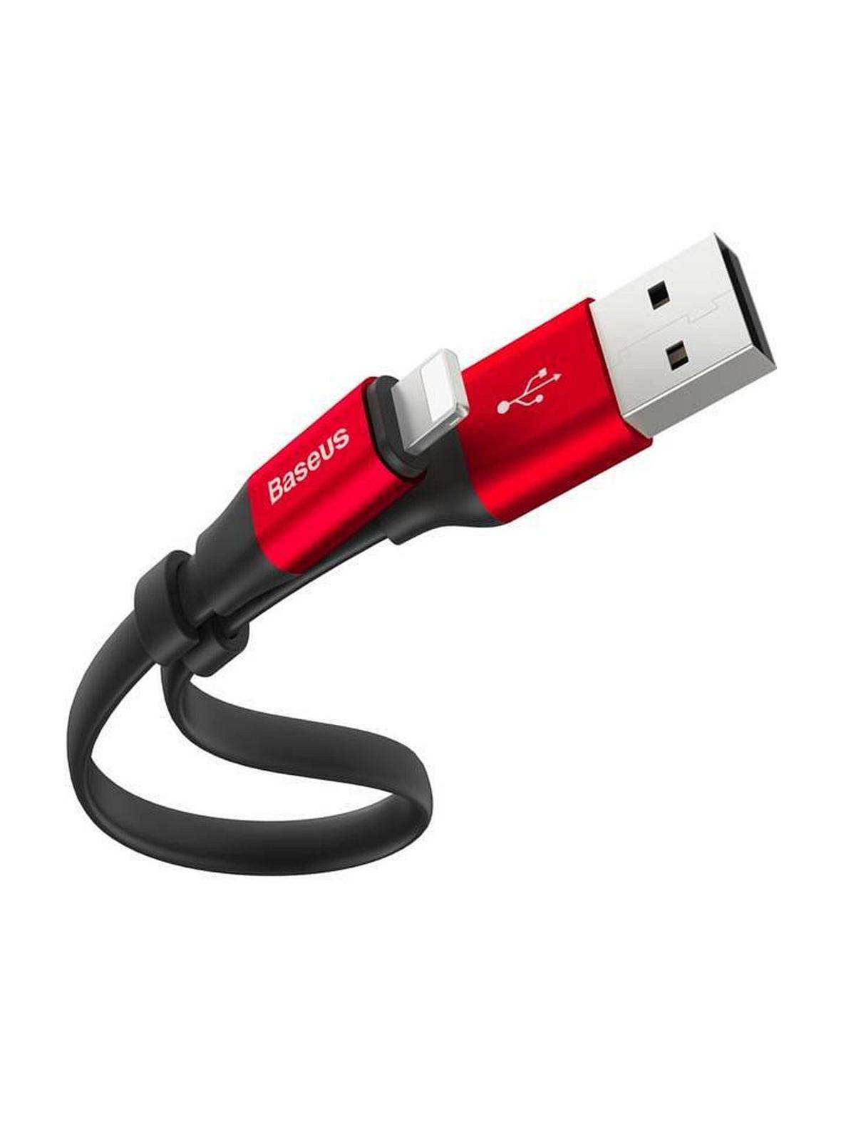 BASEUS kabel USB A do Lightning 2A Nimble CALMBJ-B91 0,23 m czarno czerwony
