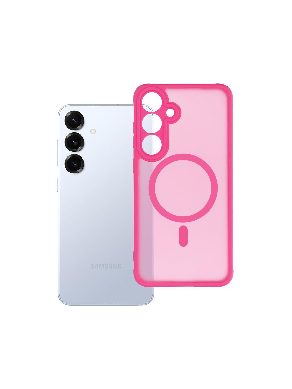 Futerał do Samsung S25 PLUS Full Matte Mag Cover zgodny z MagSafe różowy