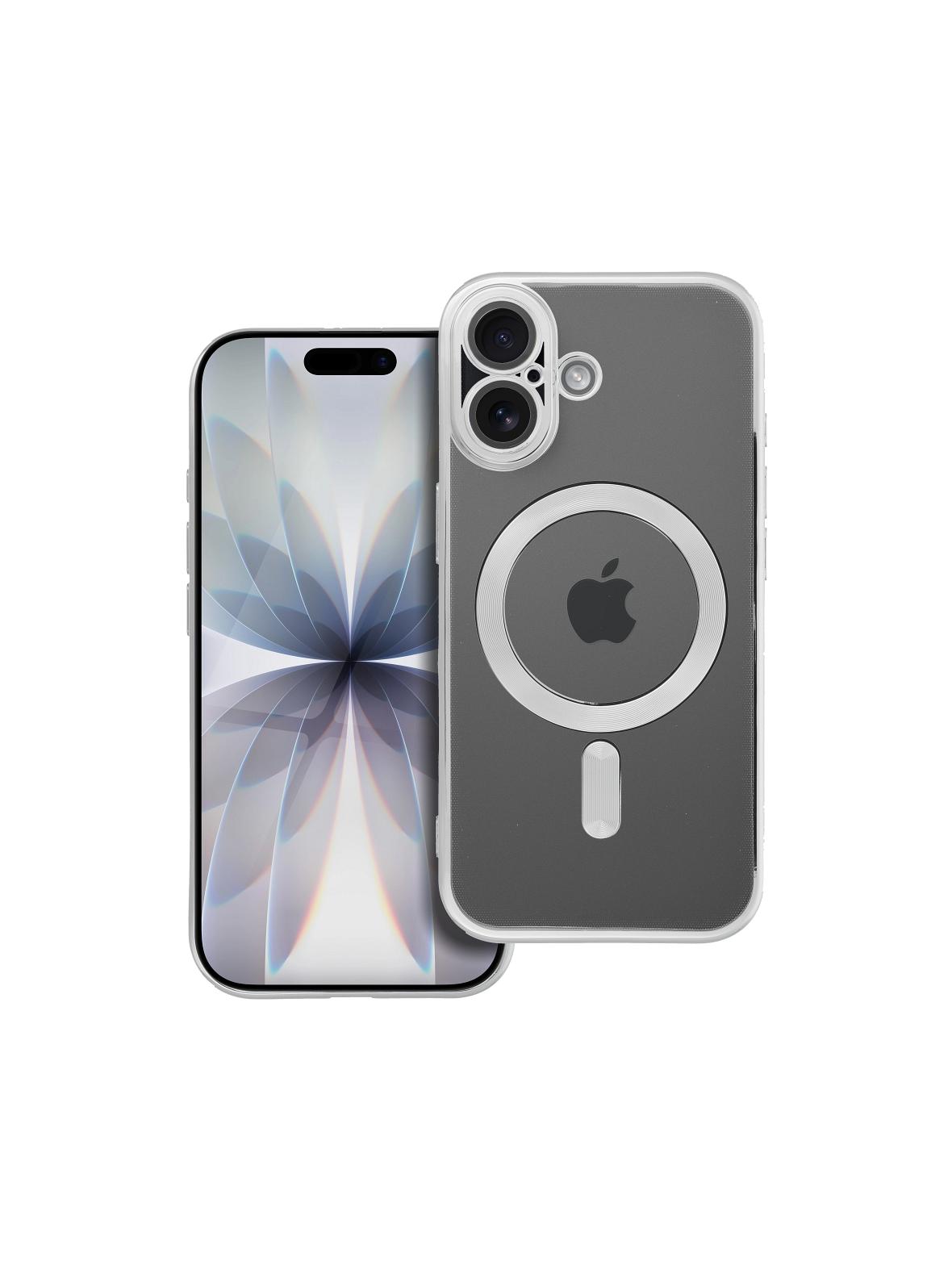 Futerał ELECTRO MAG COVER kompatybilny z MagSafe do IPHONE 17 srebrny