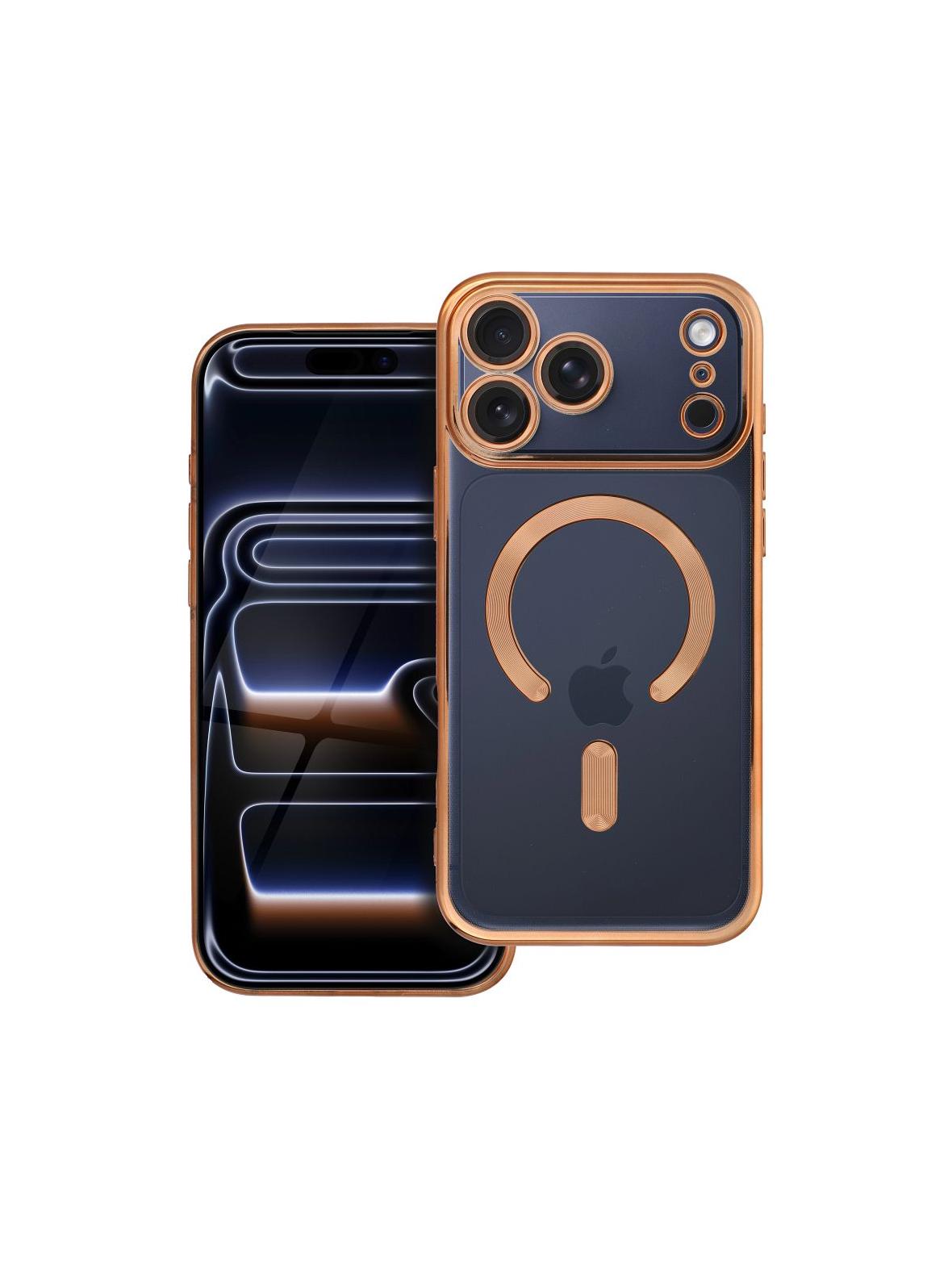 Futerał ELECTRO MAG COVER kompatybilny z MagSafe do IPHONE 17 Pro Max złoty